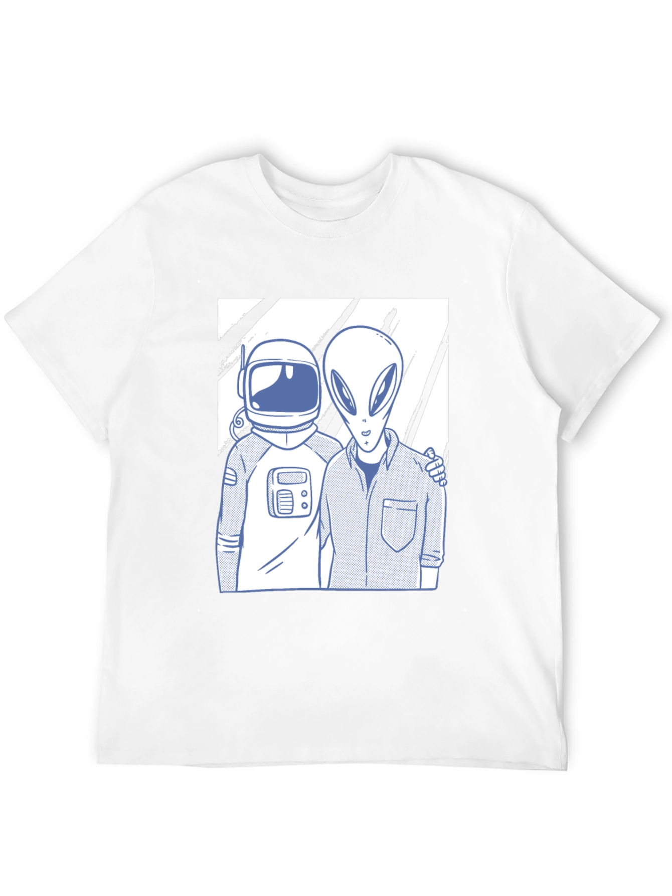 Astronaut & Alien Friends Black Graphic Tee