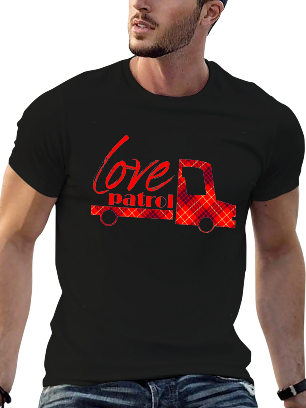 Love Patrol Truck Graphic Tee - Soft Black Shirt