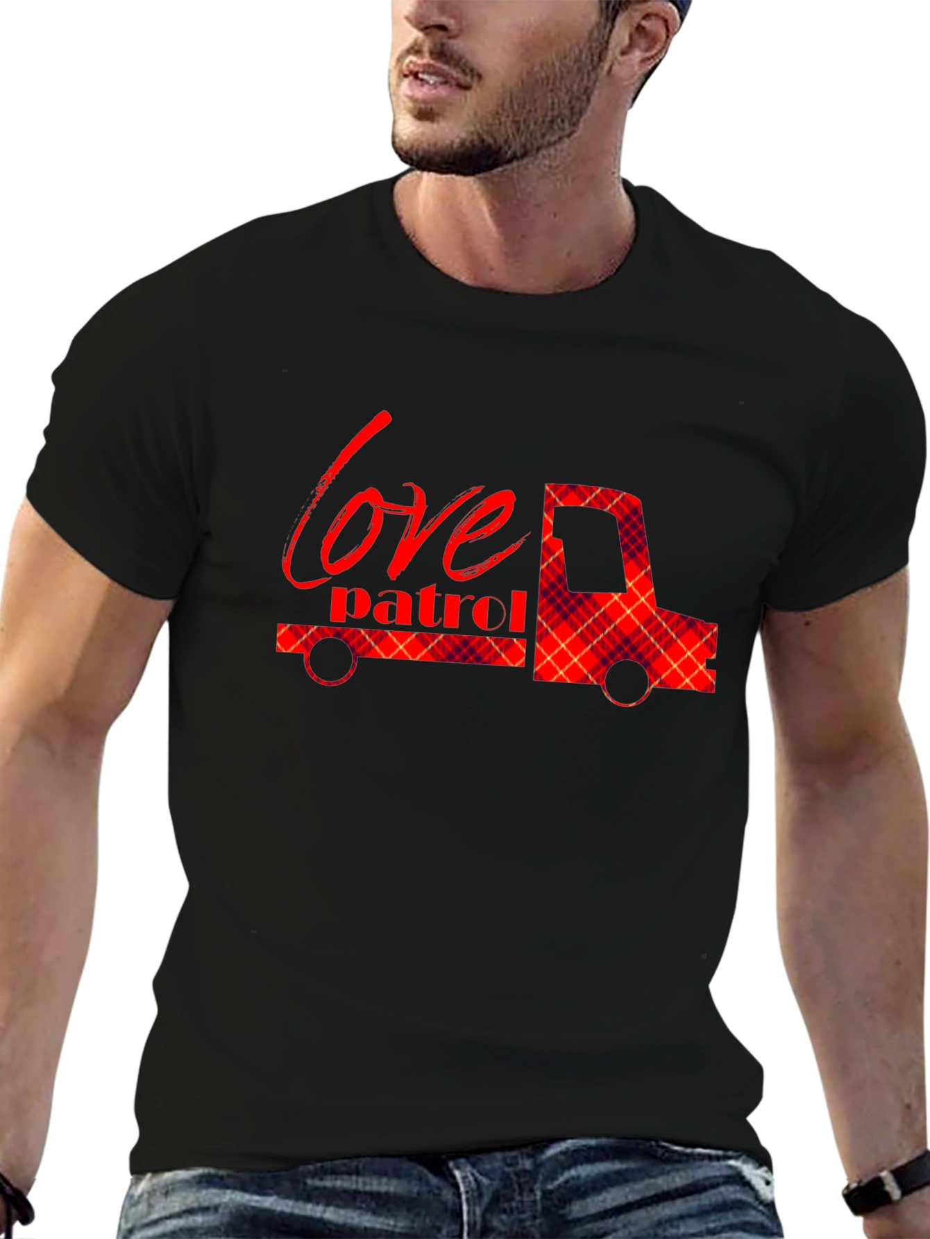 Love Patrol Truck Graphic Tee - Soft Black Shirt