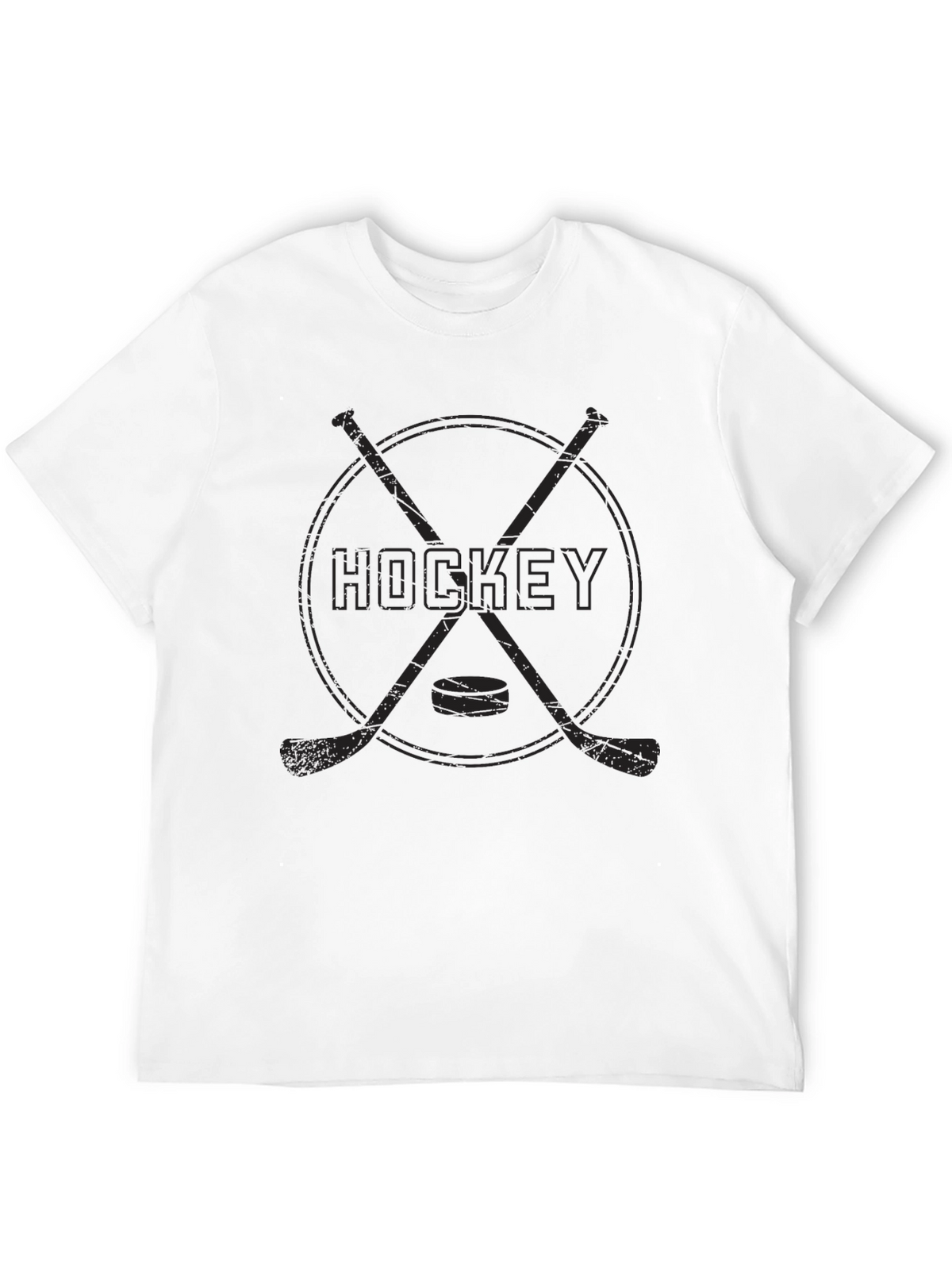 Vintage Hockey Graphic T-Shirt - Black