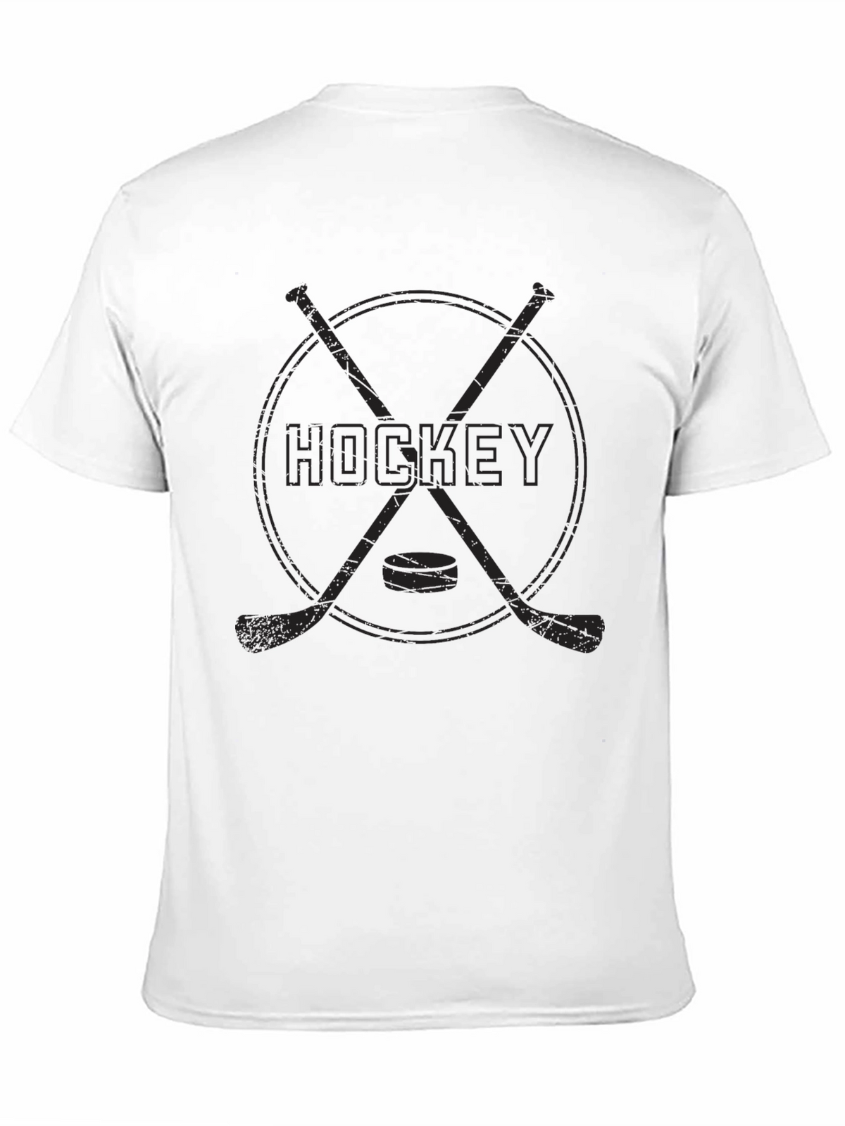 Vintage Hockey Graphic T-Shirt - Black