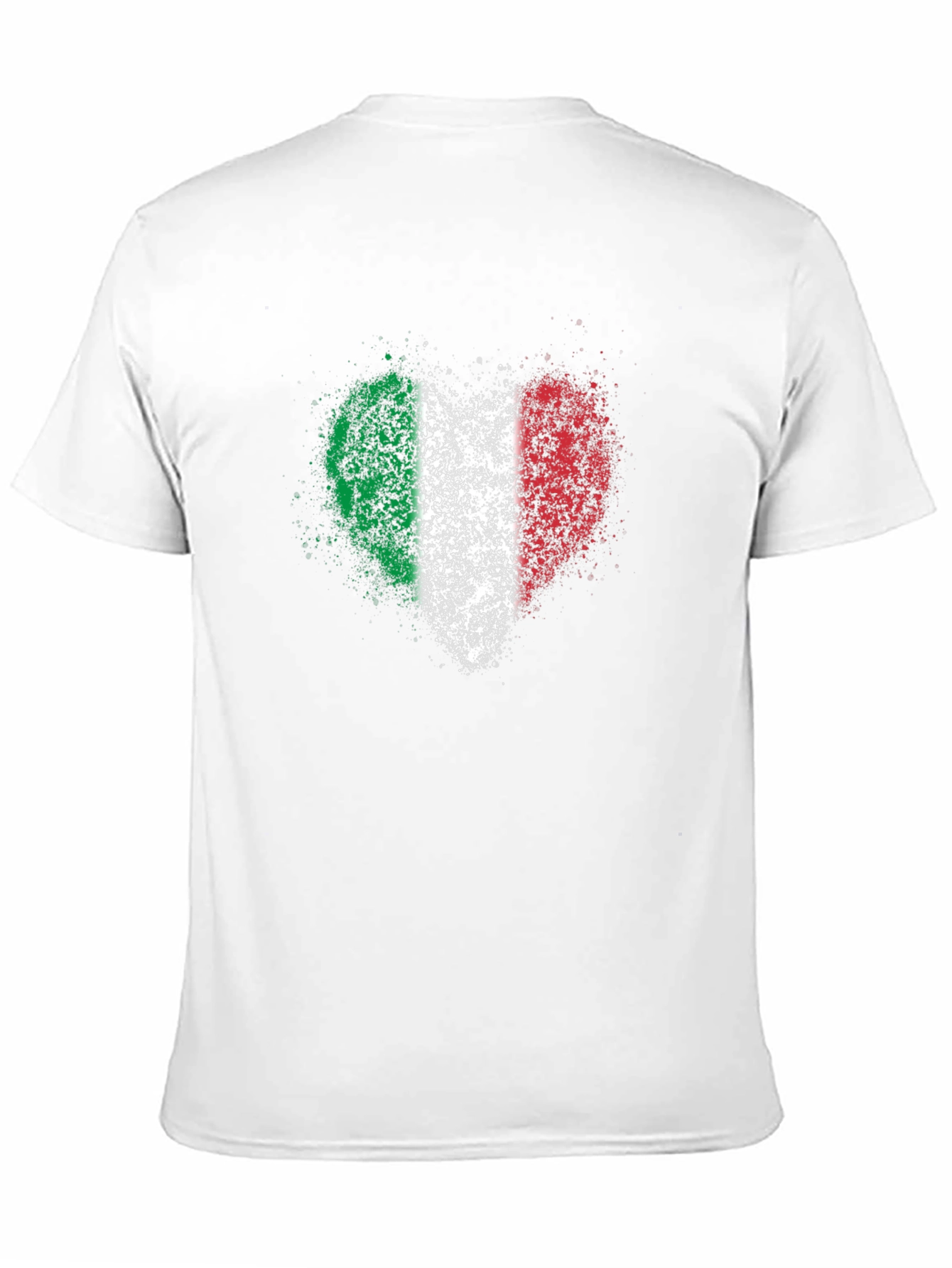 Italian Flag Heart Graphic T-Shirt