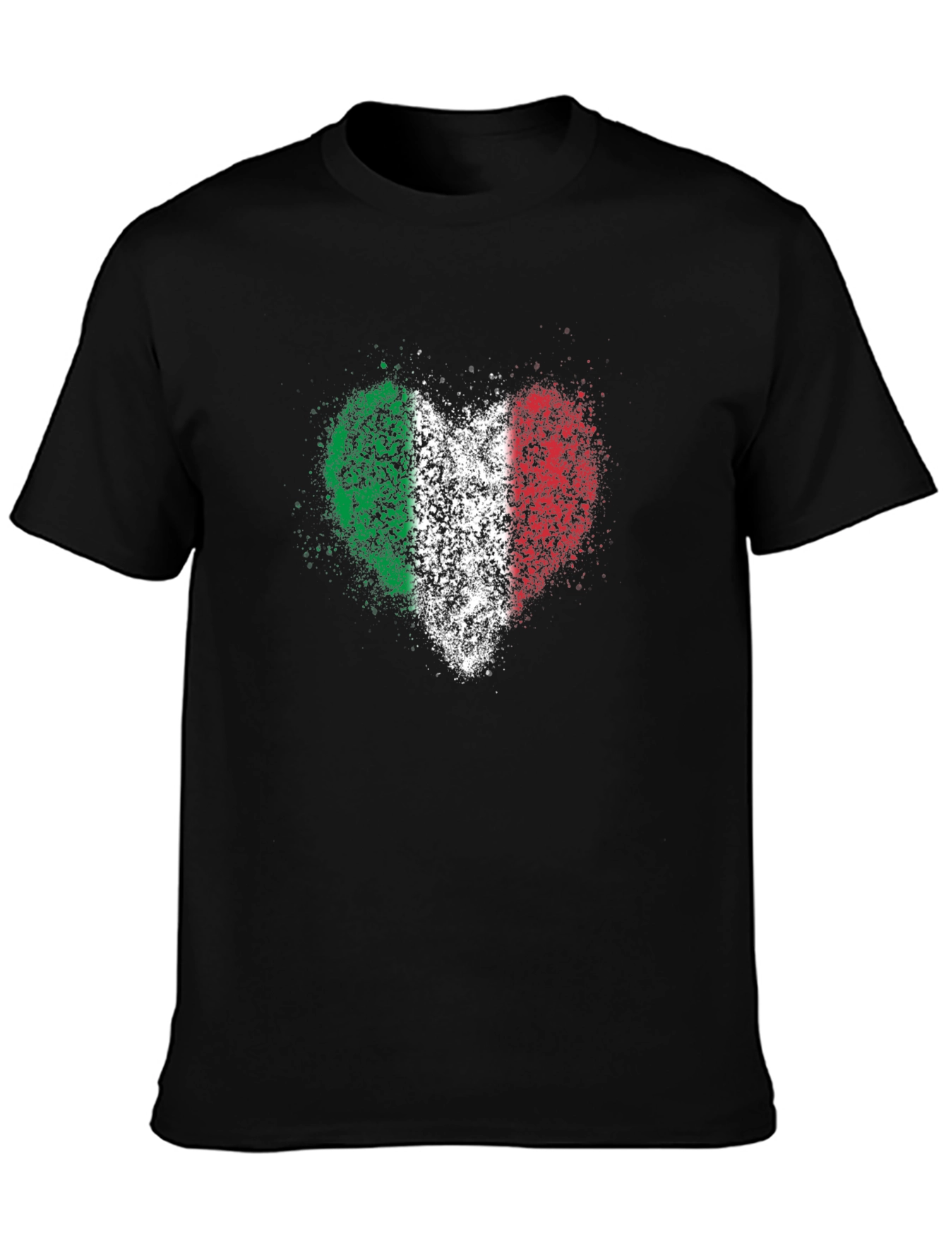 Italian Flag Heart Graphic T-Shirt