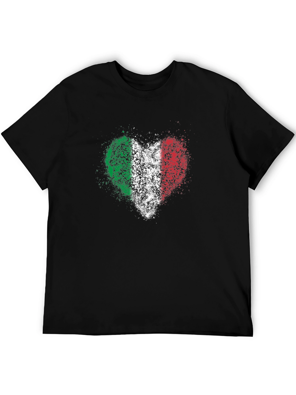 Italian Flag Heart Graphic T-Shirt
