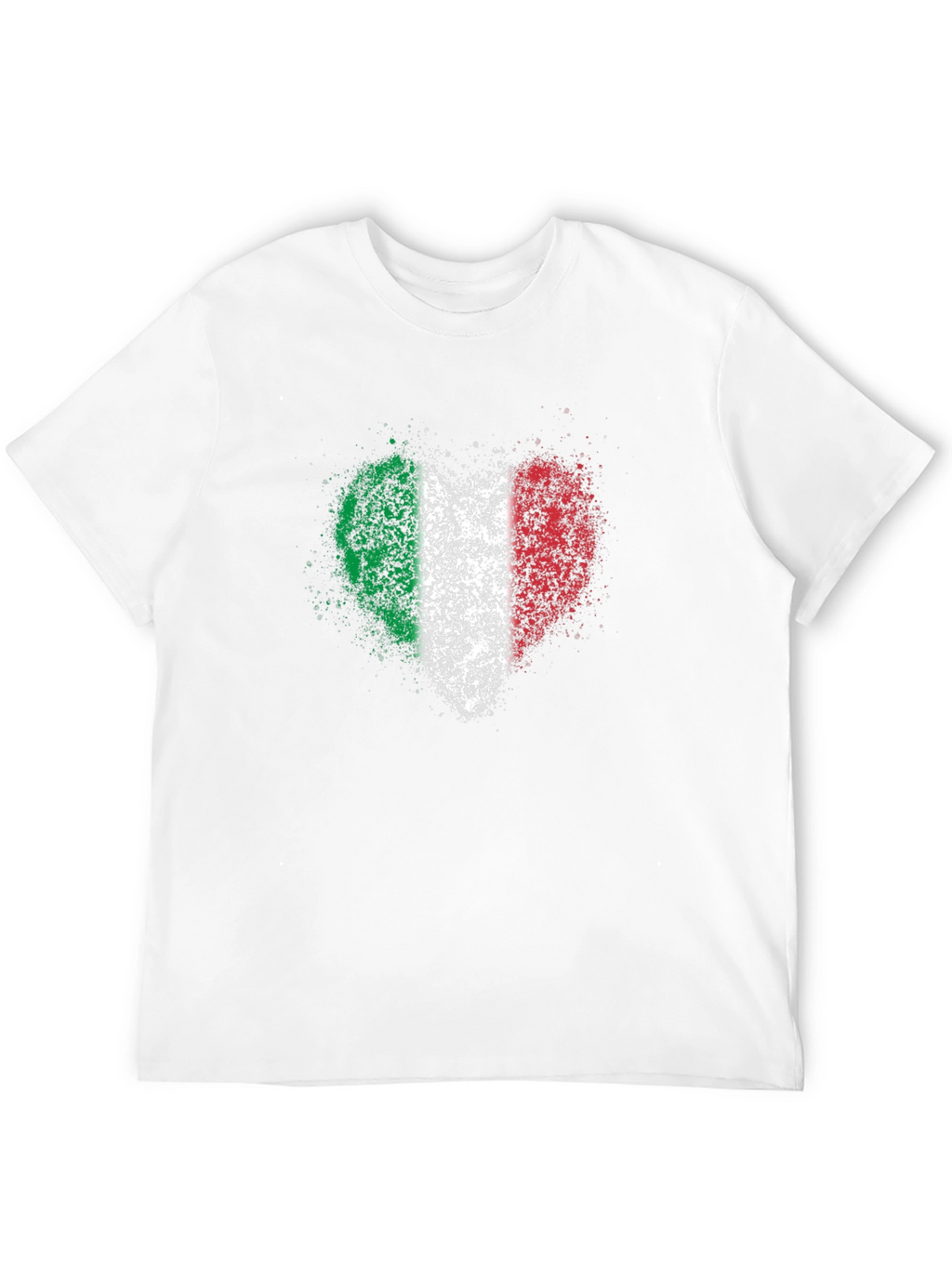 Italian Flag Heart Graphic T-Shirt