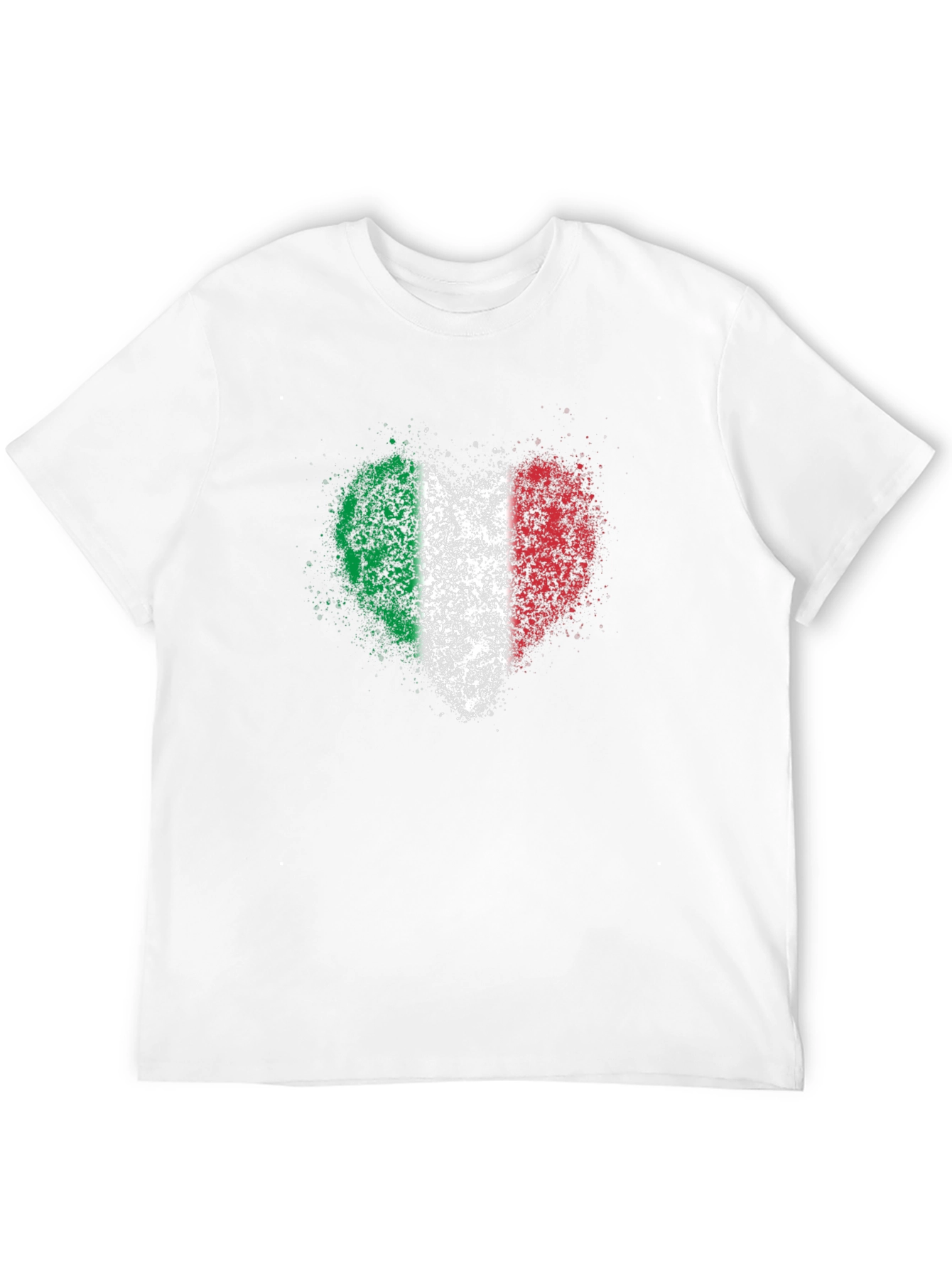 Italian Flag Heart Graphic T-Shirt