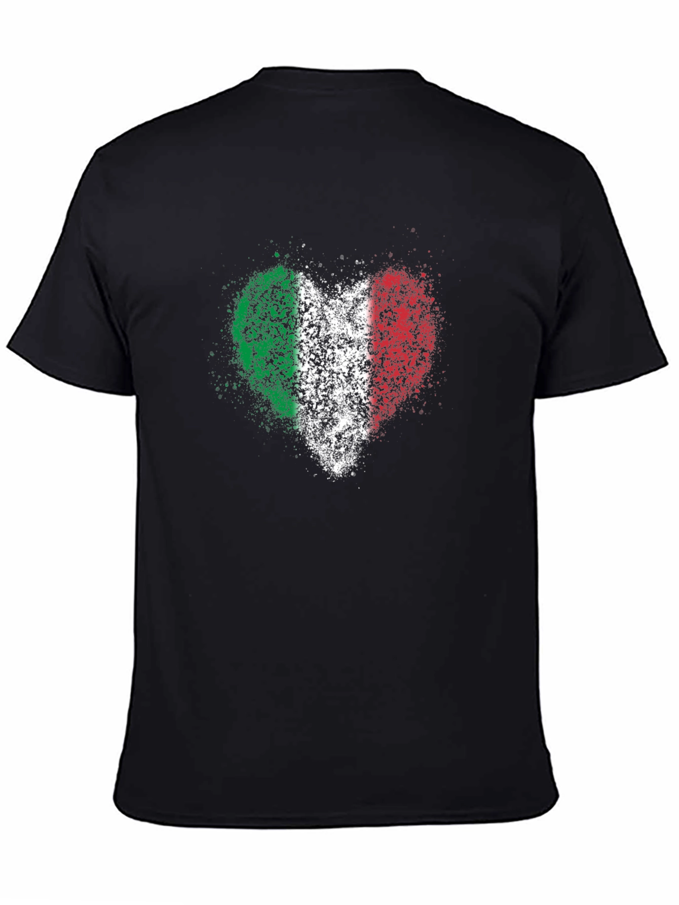 Italian Flag Heart Graphic T-Shirt