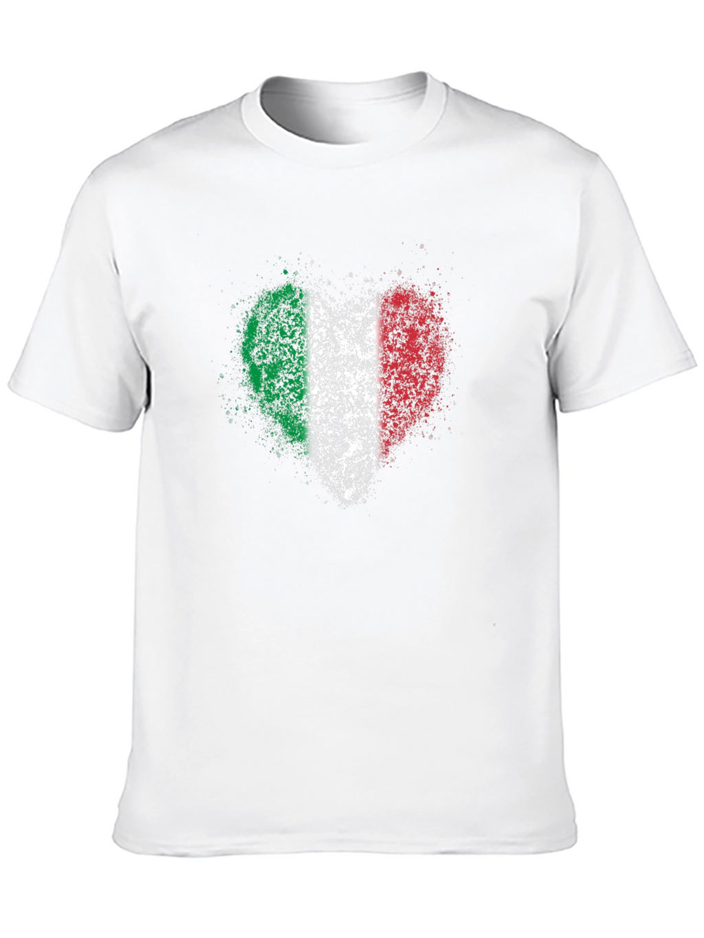 Italian Flag Heart Graphic T-Shirt