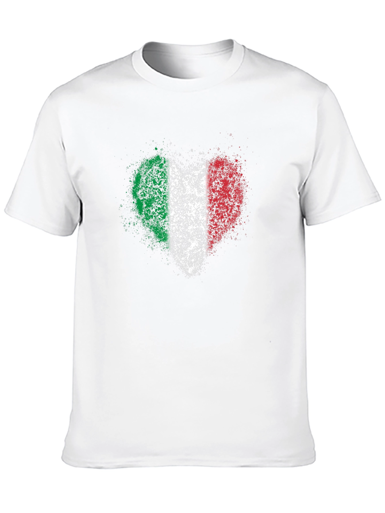 Italian Flag Heart Graphic T-Shirt