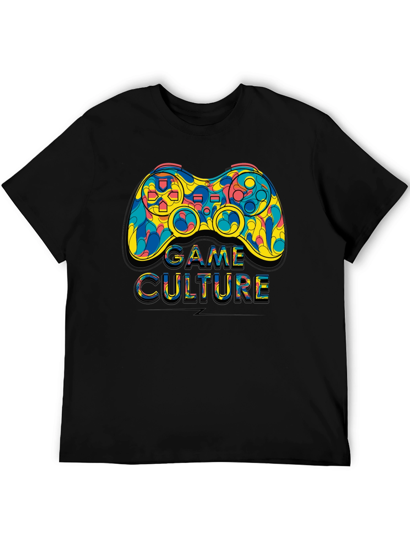 Game Culture T-Shirt Colorful Controller Graphic Tee