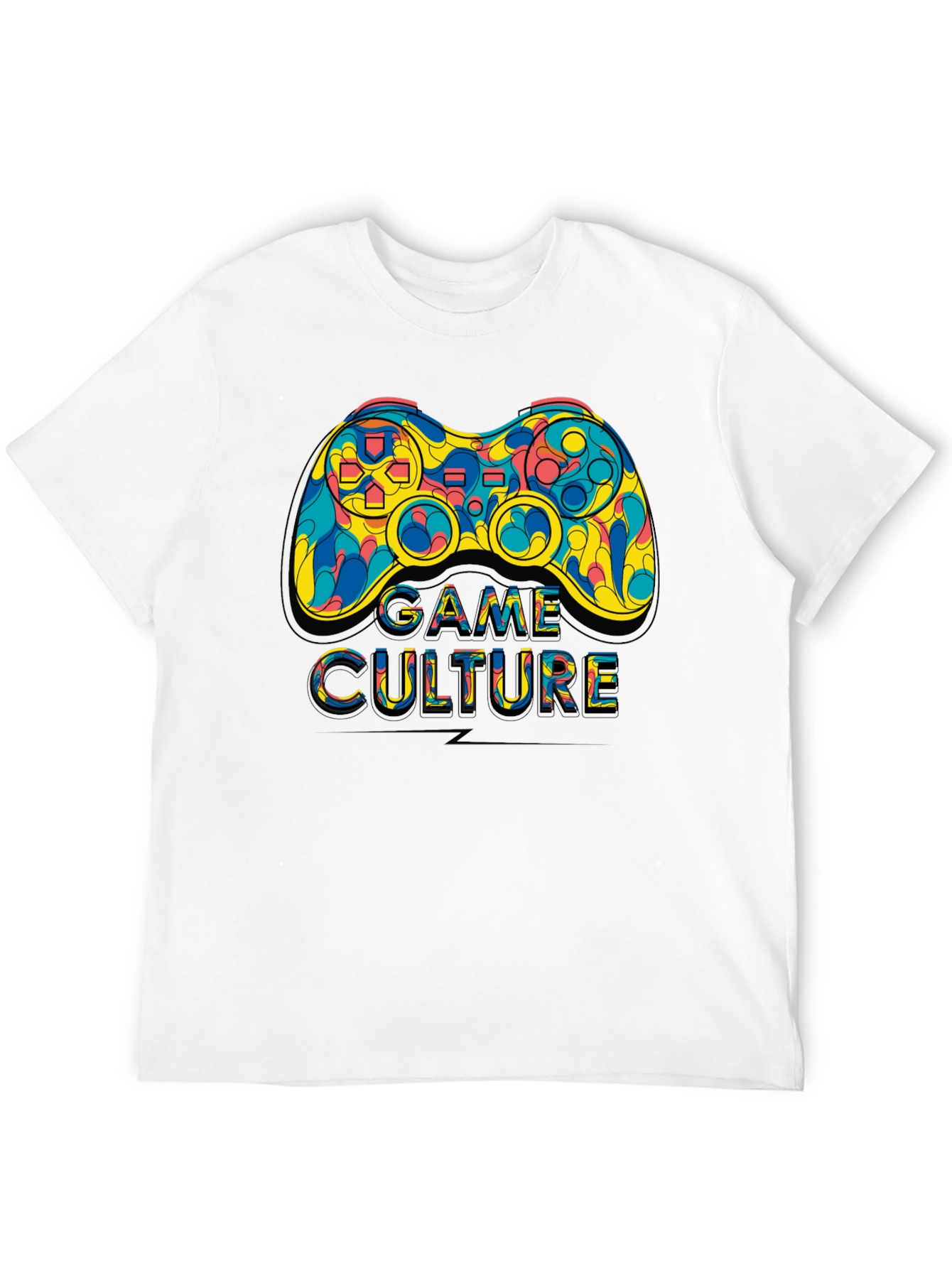 Game Culture T-Shirt Colorful Controller Graphic Tee