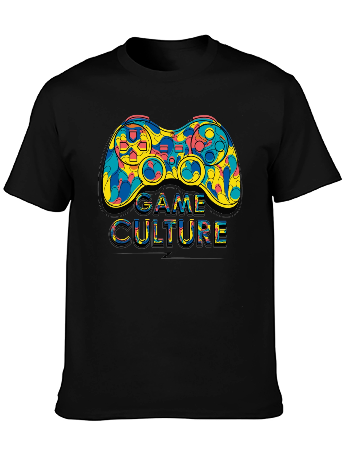 Game Culture T-Shirt Colorful Controller Graphic Tee