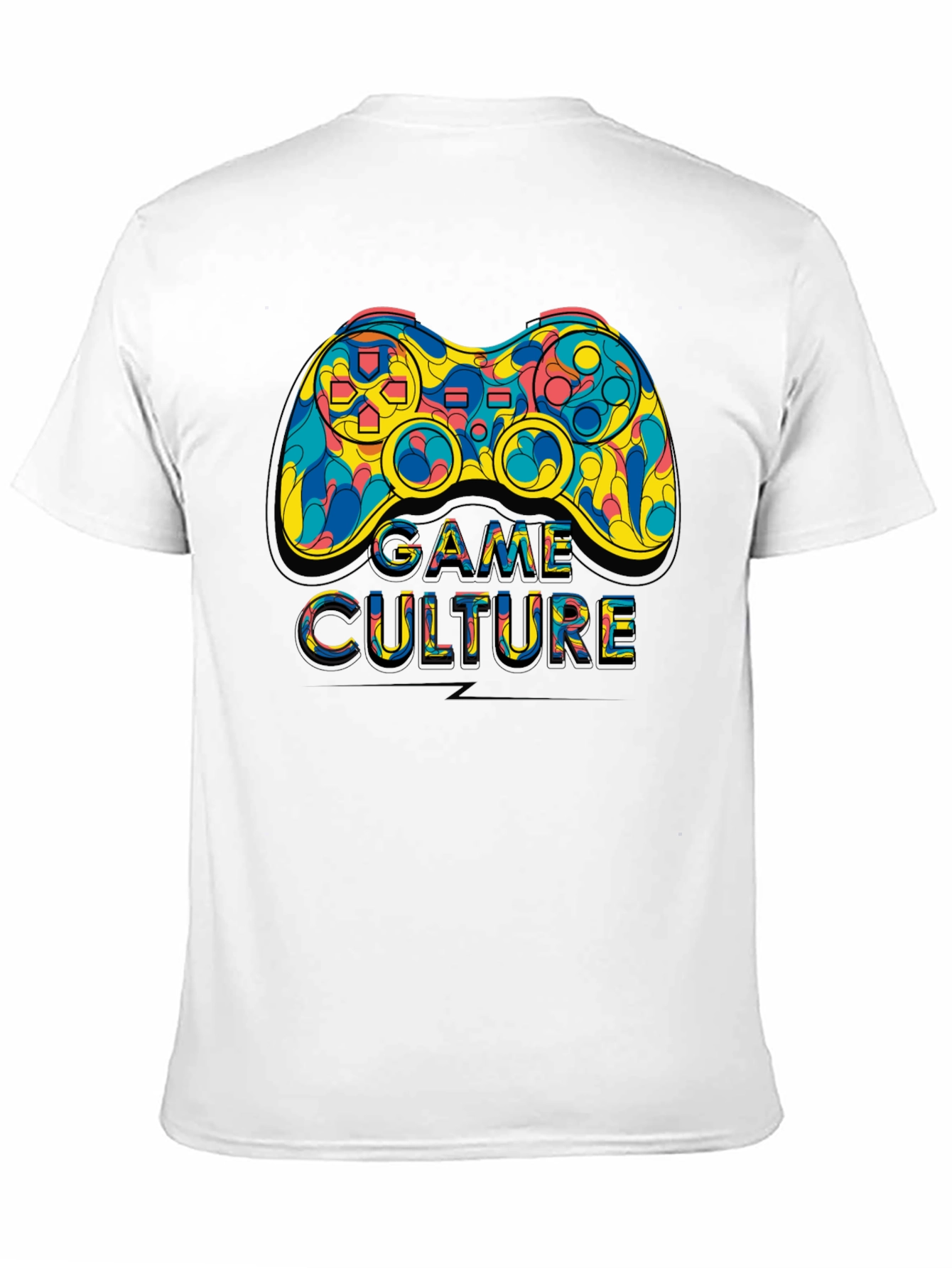 Game Culture T-Shirt Colorful Controller Graphic Tee