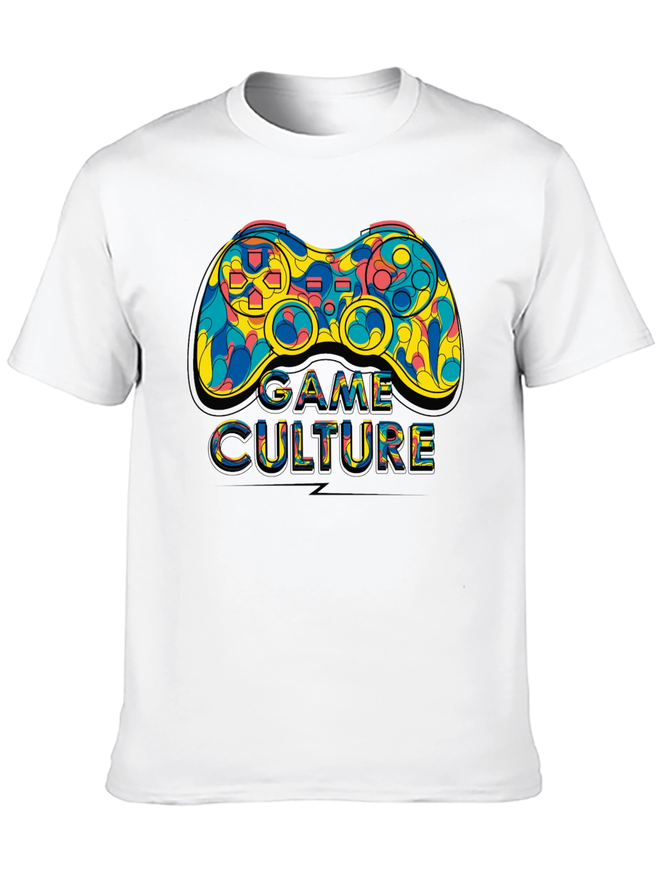 Game Culture T-Shirt Colorful Controller Graphic Tee