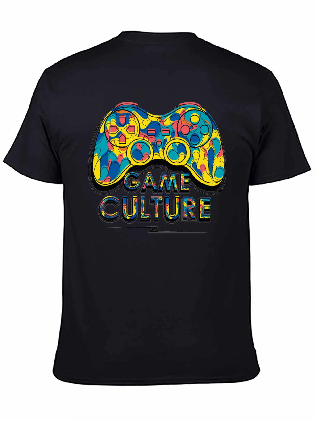 Game Culture T-Shirt Colorful Controller Graphic Tee