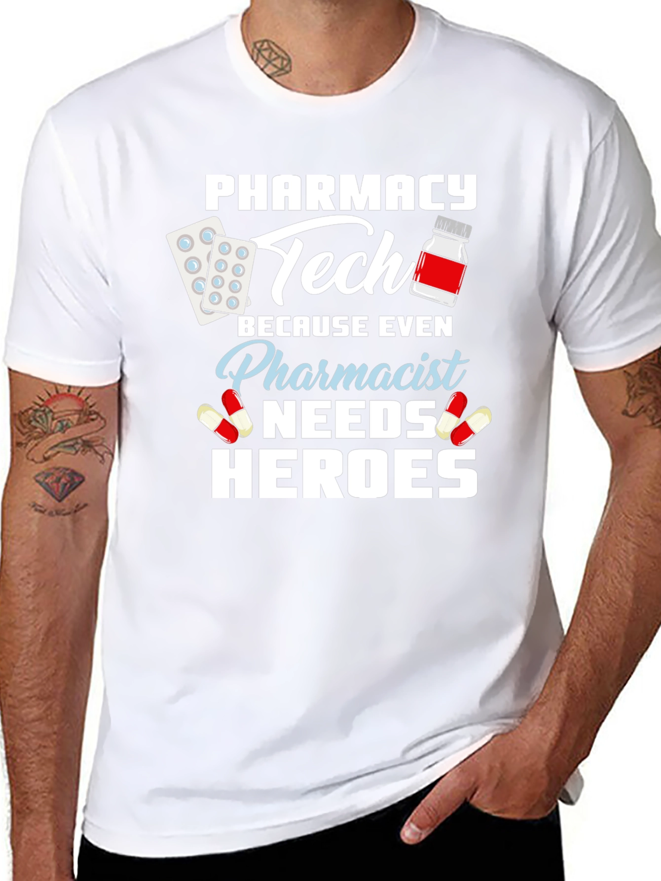 Pharmacy Tech Hero T-Shirt - Pharmacist Appreciation Gift