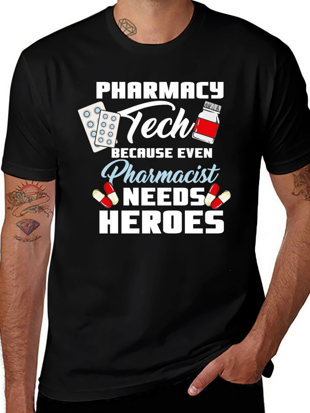 Pharmacy Tech Hero T-Shirt - Pharmacist Appreciation Gift