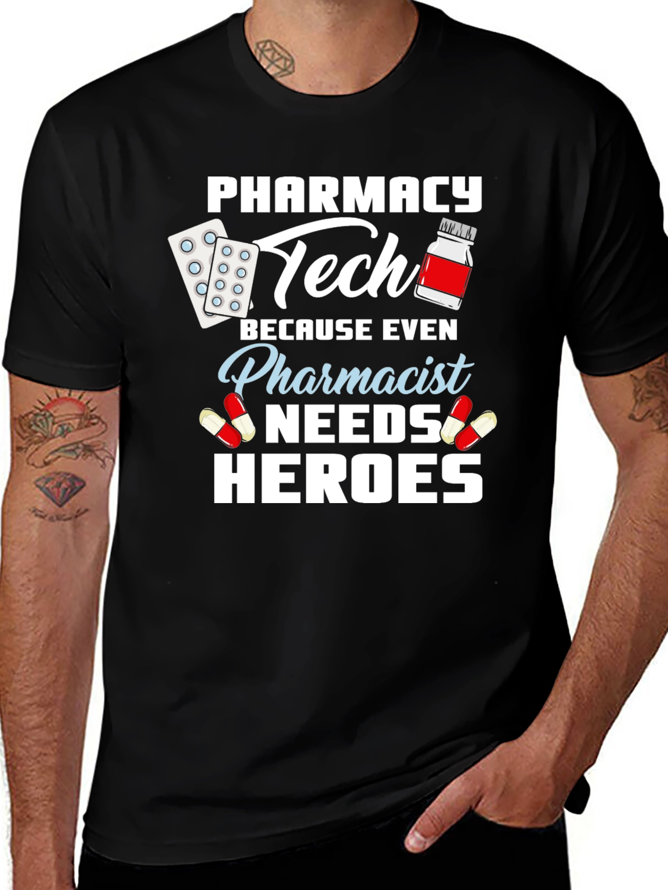 Pharmacy Tech Hero T-Shirt - Pharmacist Appreciation Gift