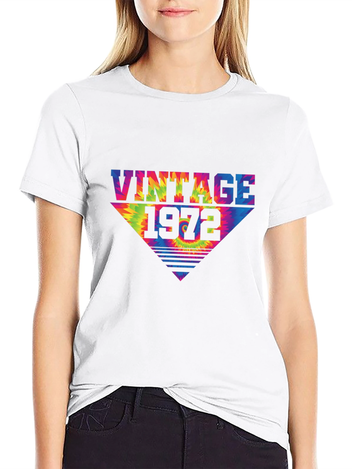Vintage 1972 Tie Dye T-Shirt Retro Birthday Tee