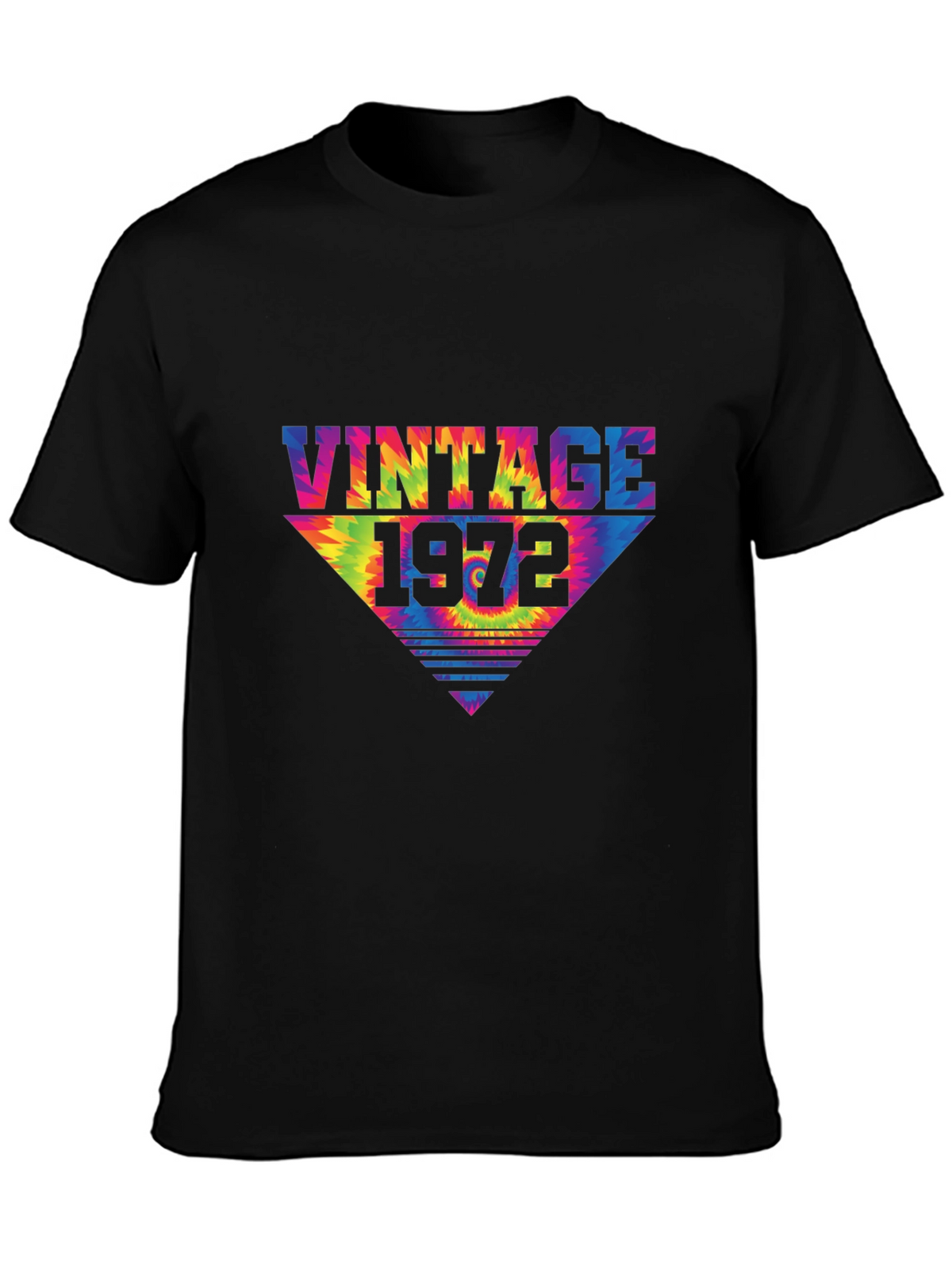 Vintage 1972 Tie Dye T-Shirt Retro Birthday Tee