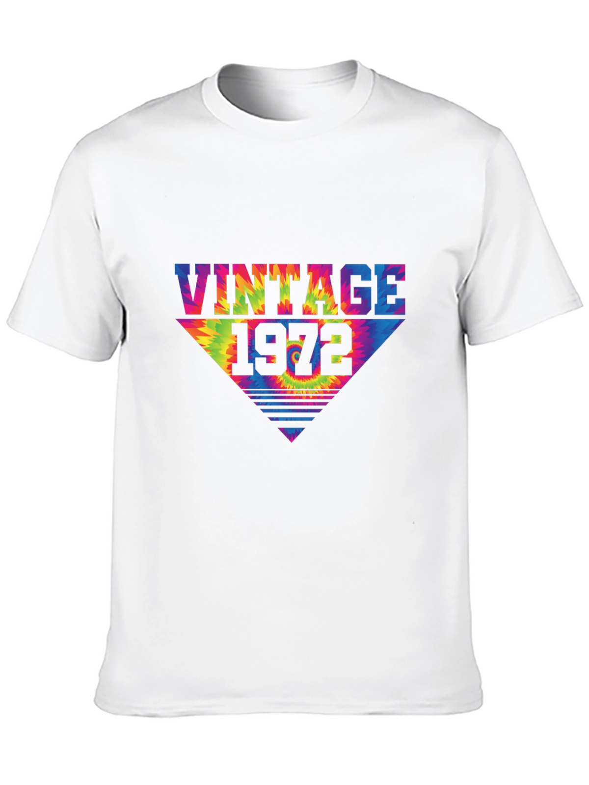 Vintage 1972 Tie Dye T-Shirt Retro Birthday Tee