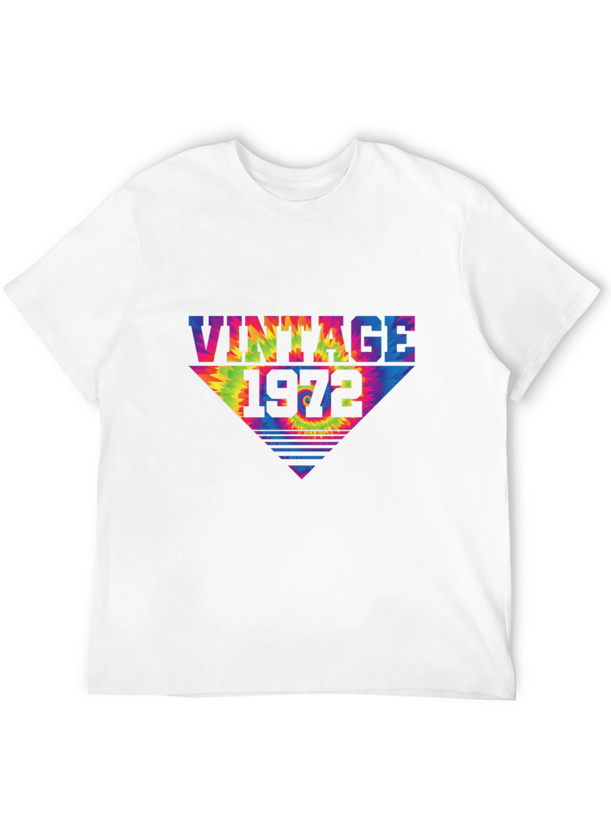 Vintage 1972 Tie Dye T-Shirt Retro Birthday Tee