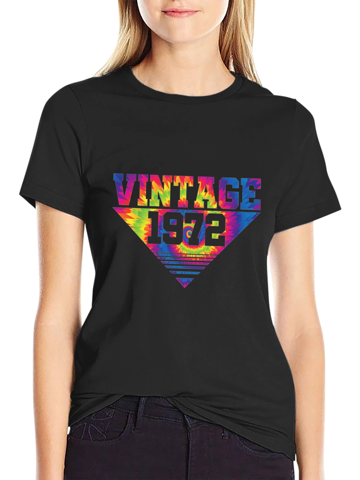 Vintage 1972 Tie Dye T-Shirt Retro Birthday Tee