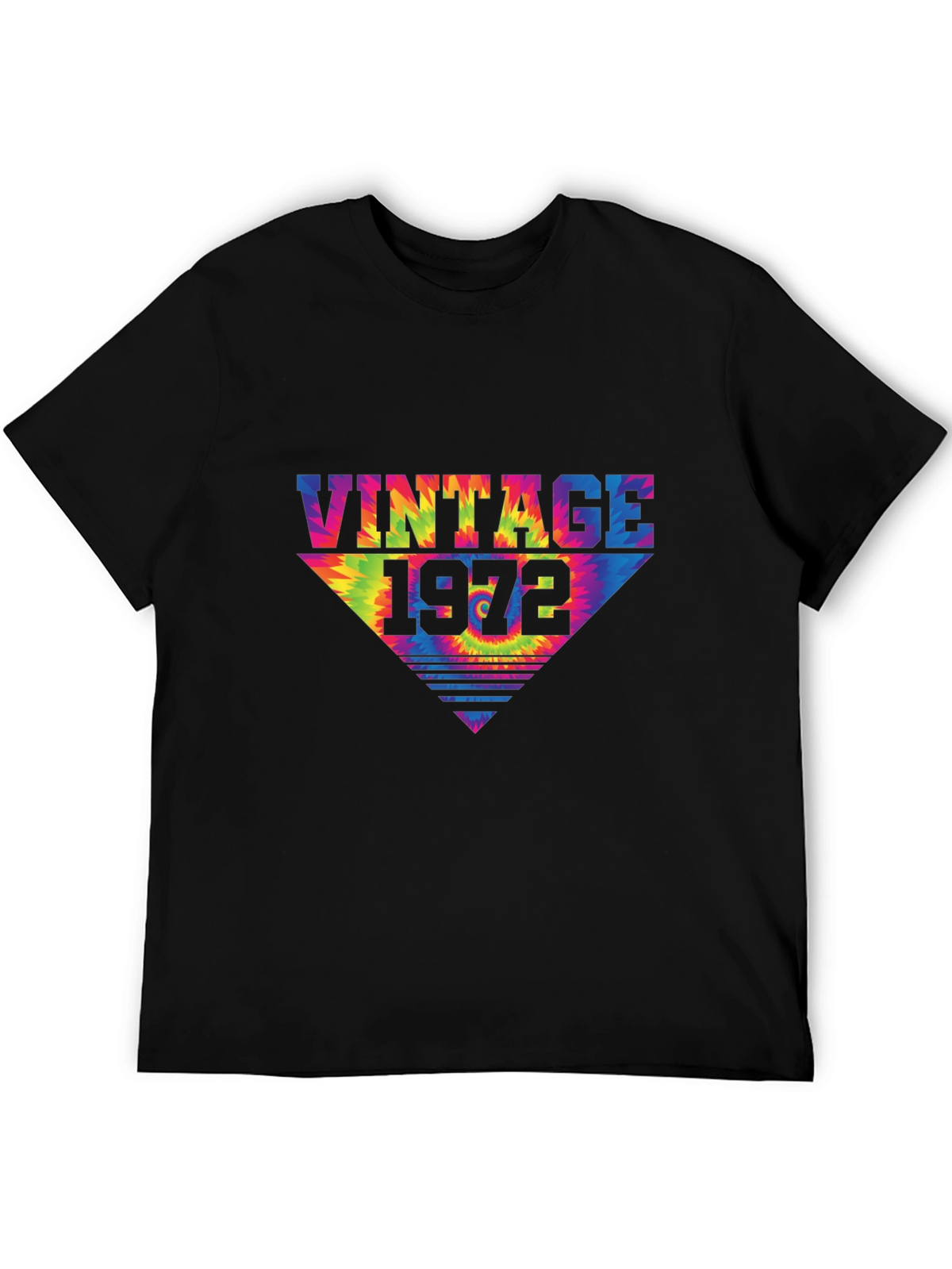 Vintage 1972 Tie Dye T-Shirt Retro Birthday Tee