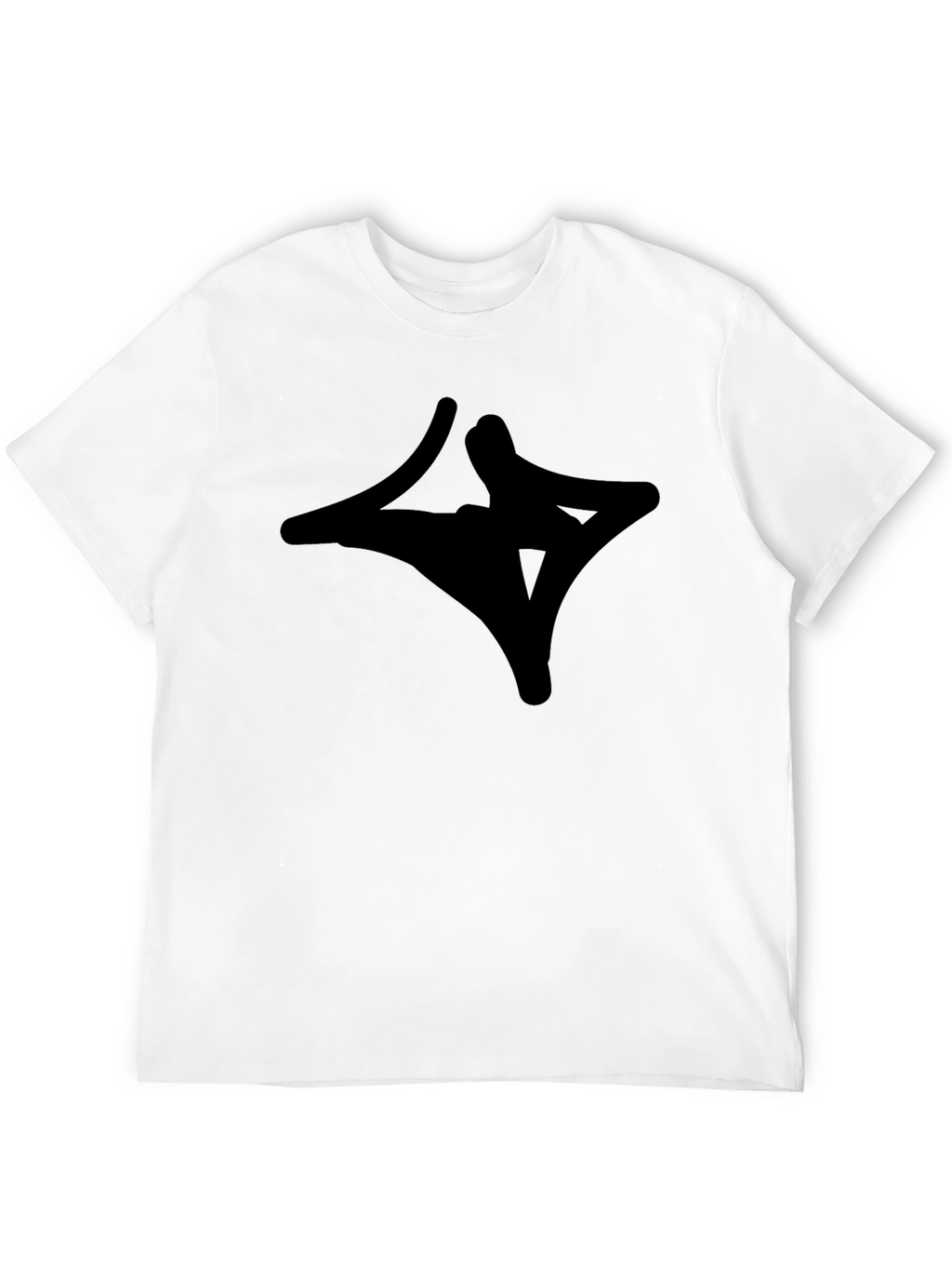 Black Graphic Tee - Abstract Design