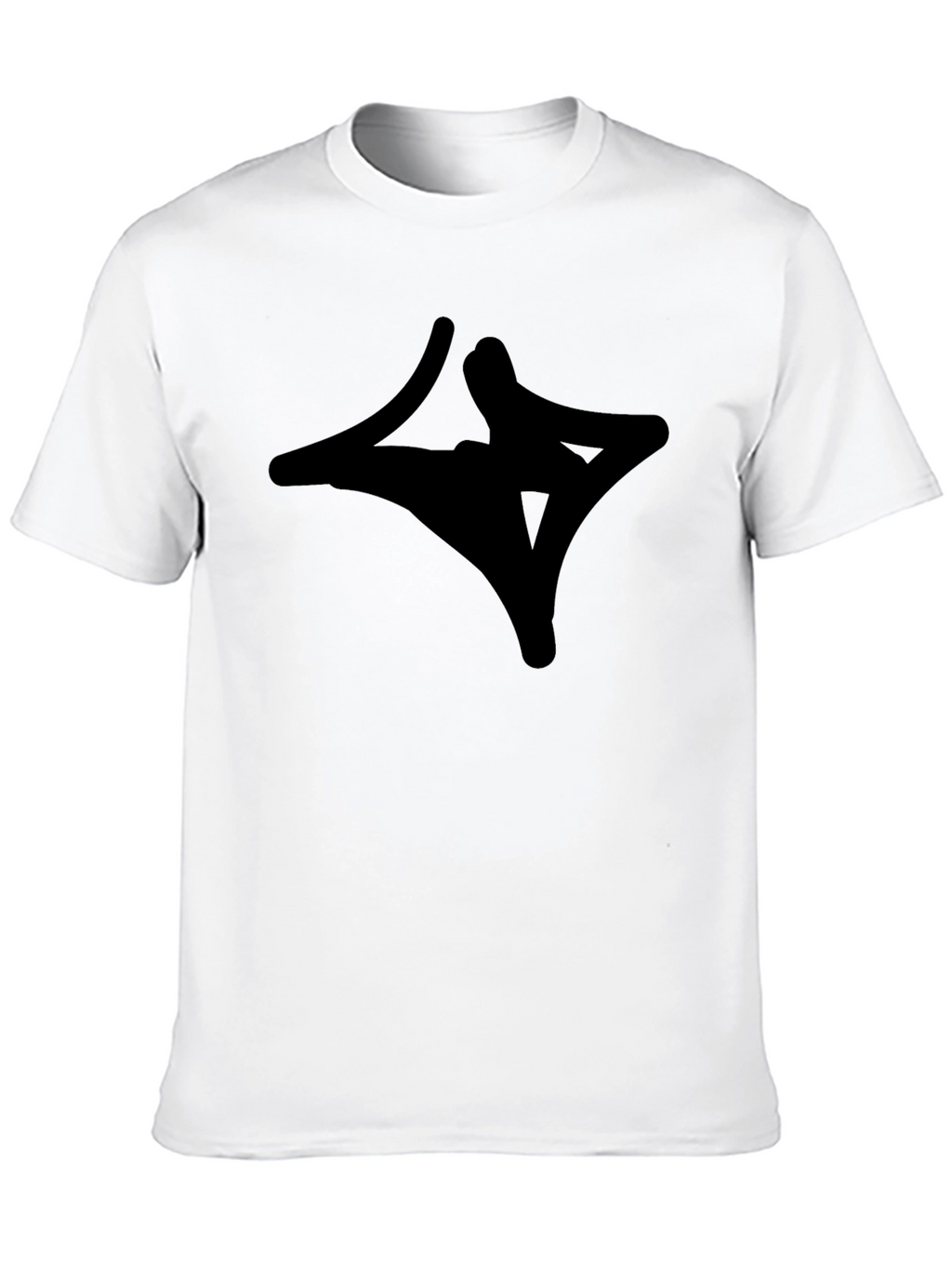 Black Graphic Tee - Abstract Design