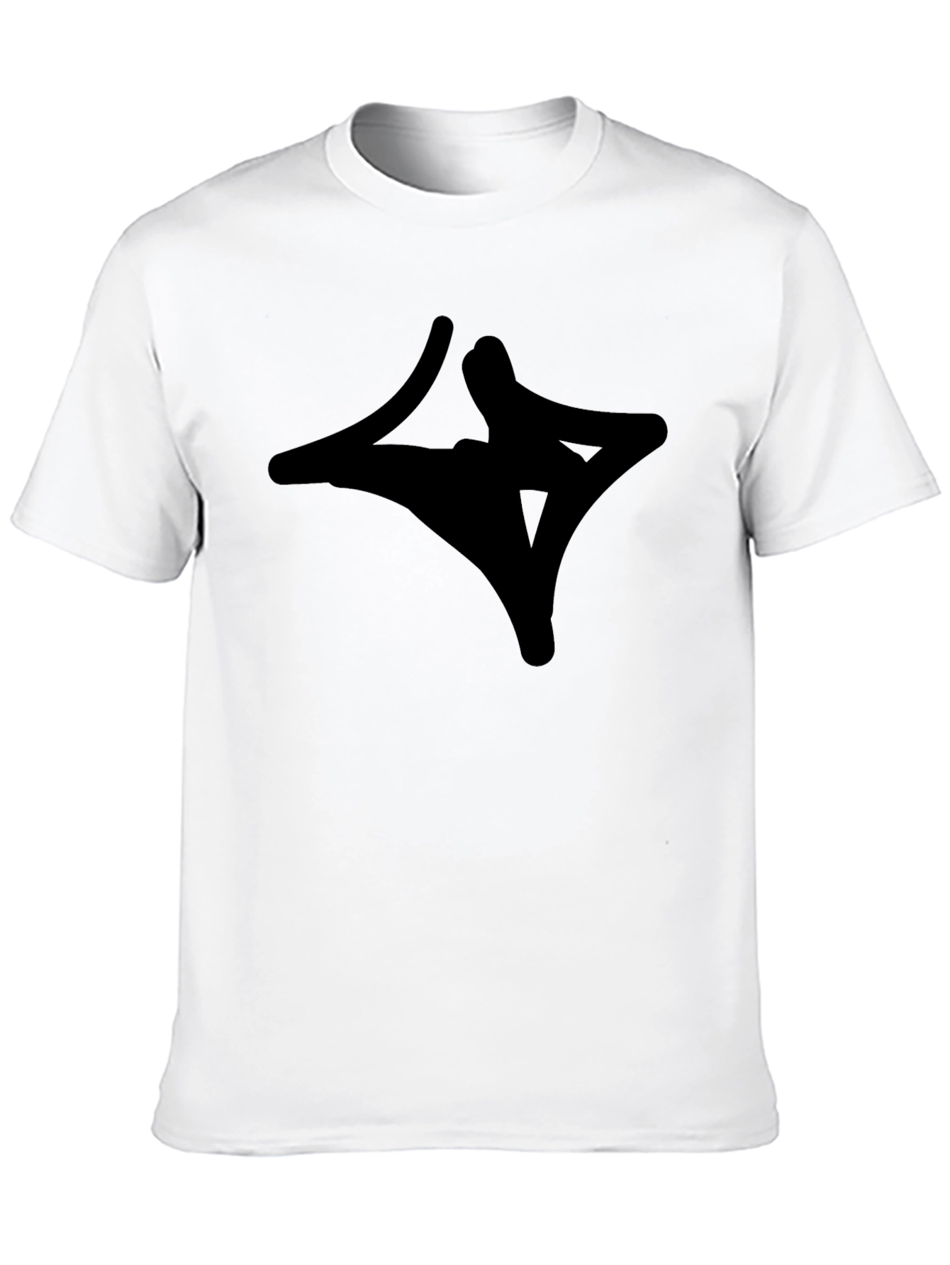 Black Graphic Tee - Abstract Design