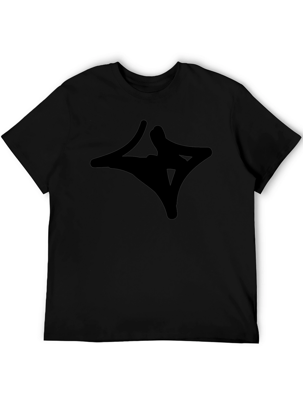 Black Graphic Tee - Abstract Design