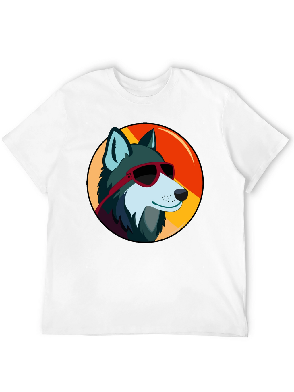 Cool Wolf Graphic Tee - Black Cotton T-Shirt