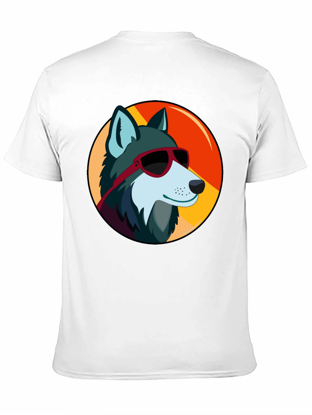 Cool Wolf Graphic Tee - Black Cotton T-Shirt
