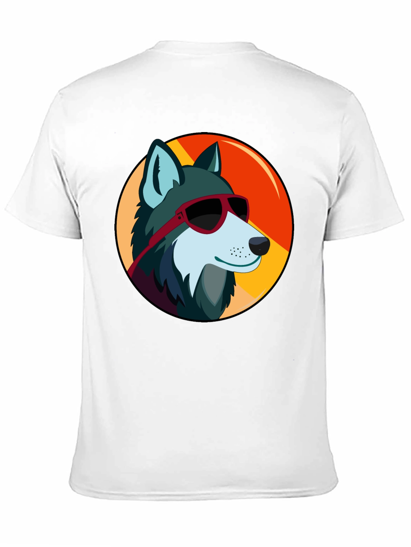 Cool Wolf Graphic Tee - Black Cotton T-Shirt