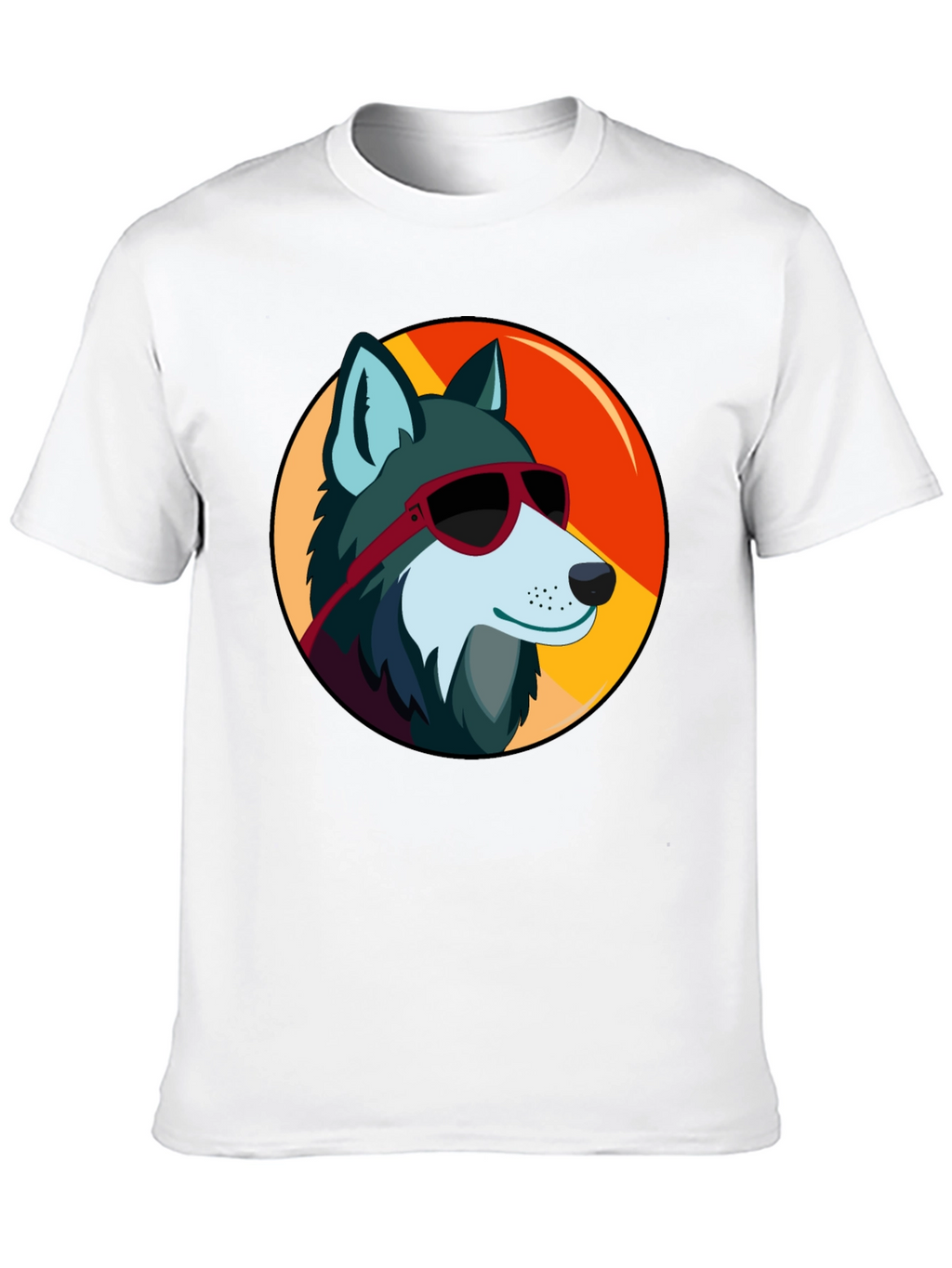 Cool Wolf Graphic Tee - Black Cotton T-Shirt