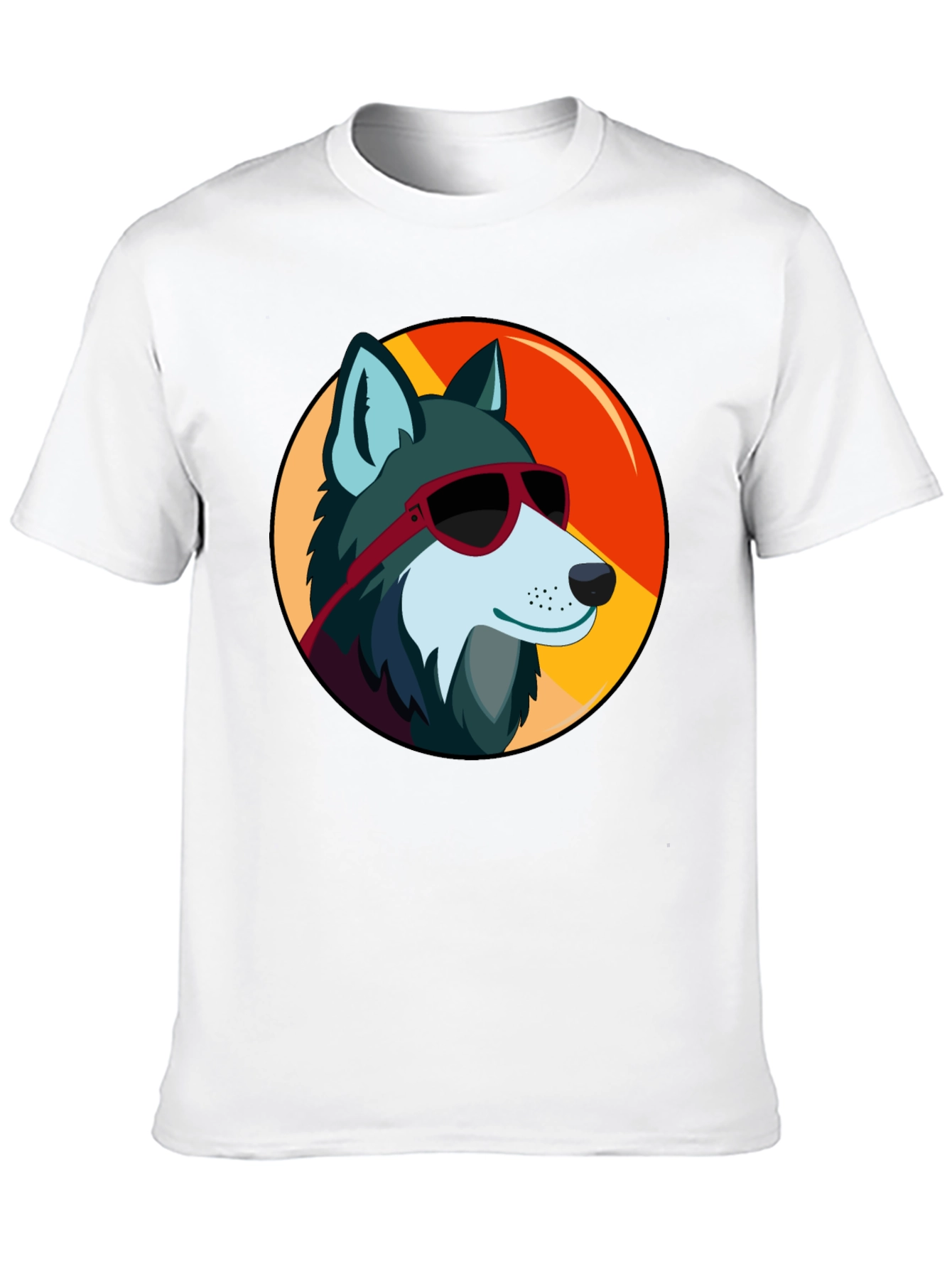 Cool Wolf Graphic Tee - Black Cotton T-Shirt