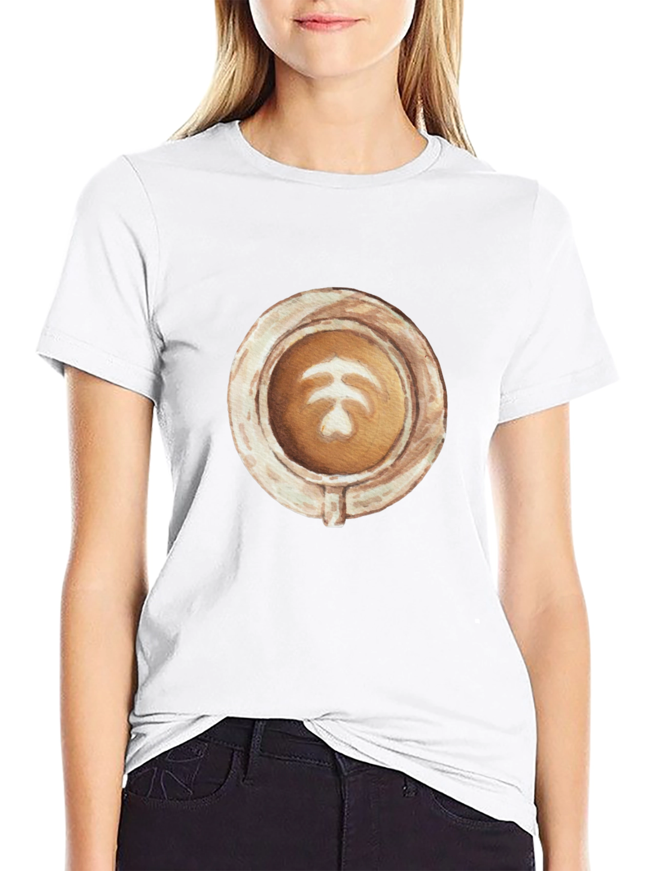 Latte Art Graphic Tee - Coffee Lovers Style