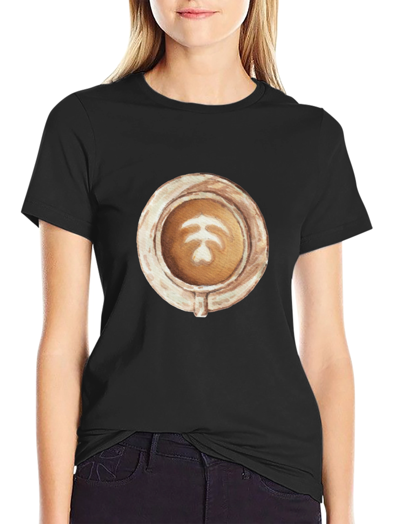 Latte Art Graphic Tee - Coffee Lovers Style