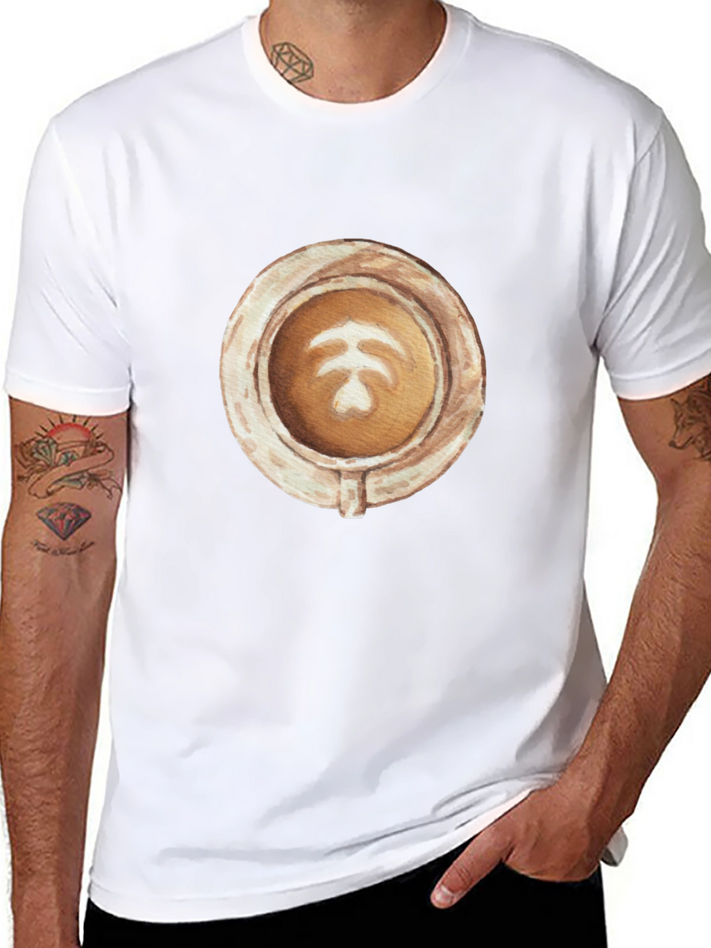 Latte Art Graphic Tee - Coffee Lovers Style