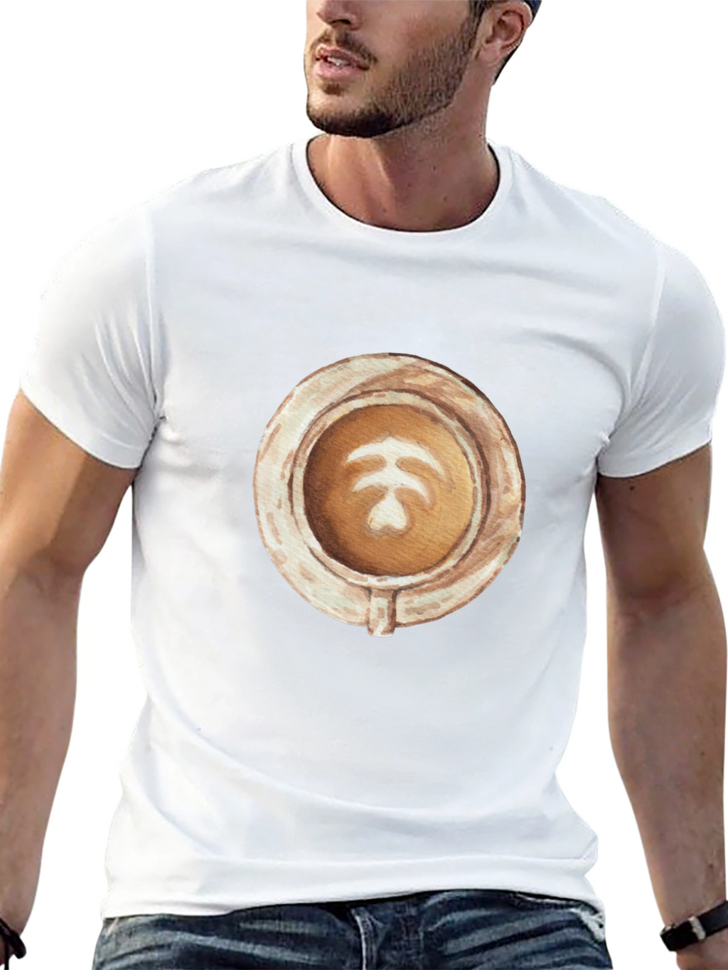 Latte Art Graphic Tee - Coffee Lovers Style