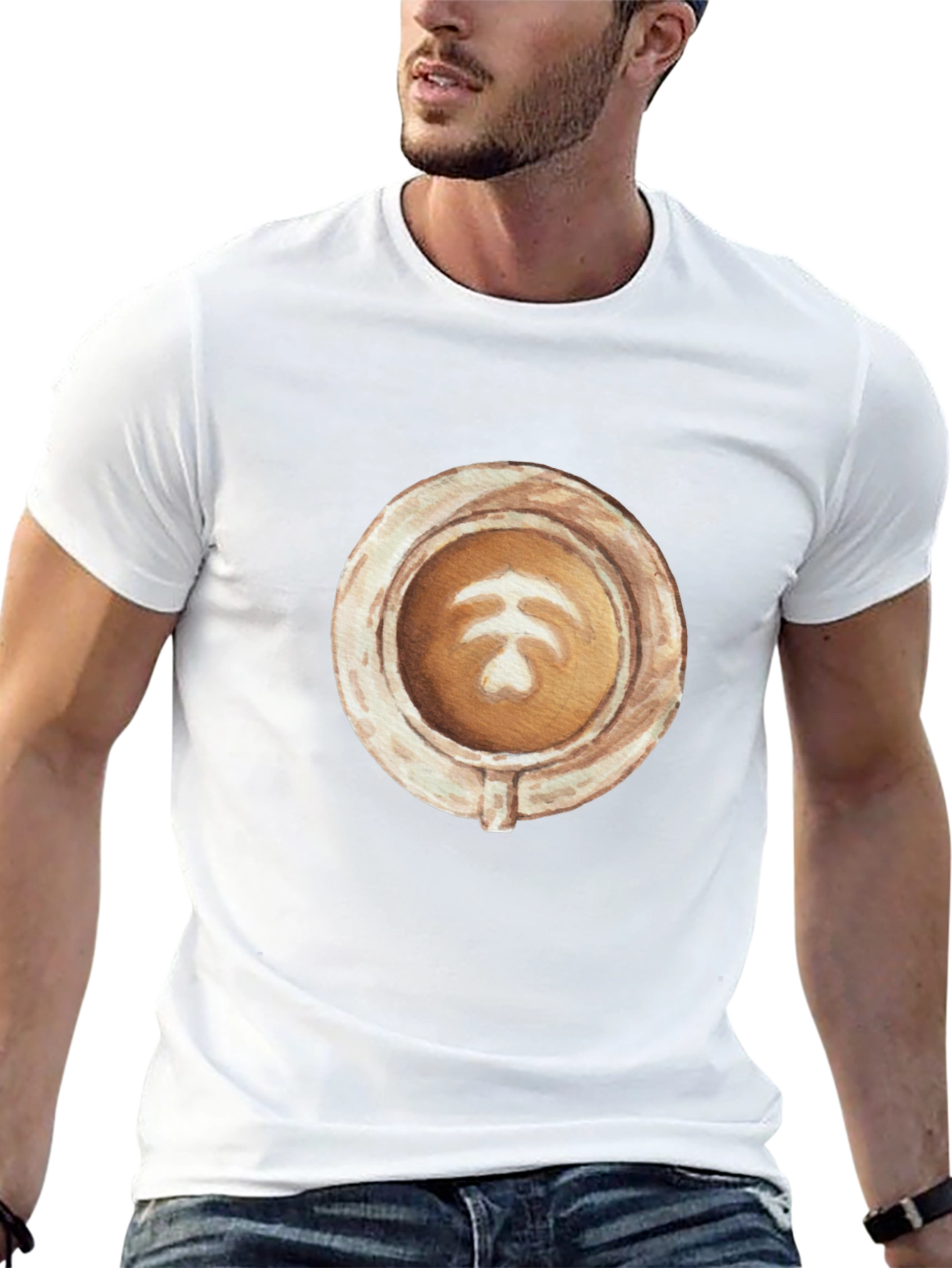 Latte Art Graphic Tee - Coffee Lovers Style