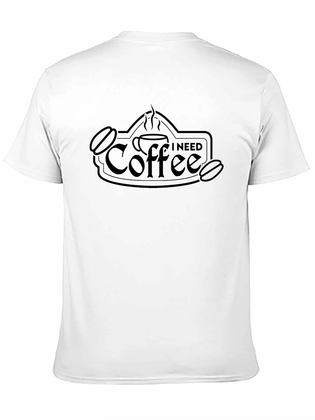 I Need Coffee Graphic Black T-Shirt