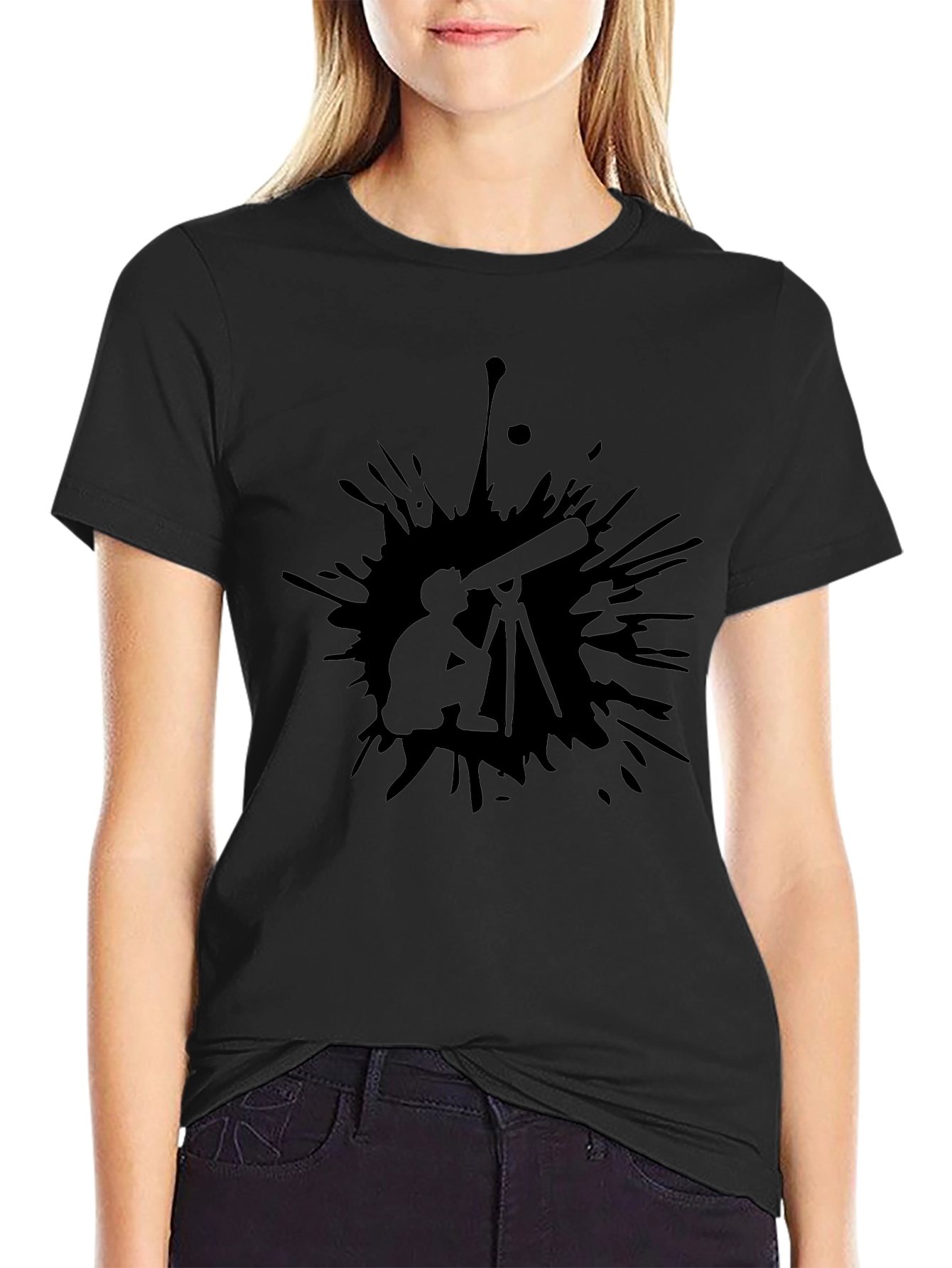Telescope Graphic Black T-Shirt