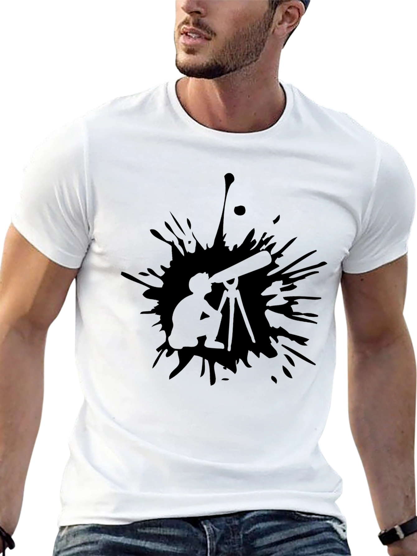 Telescope Graphic Black T-Shirt