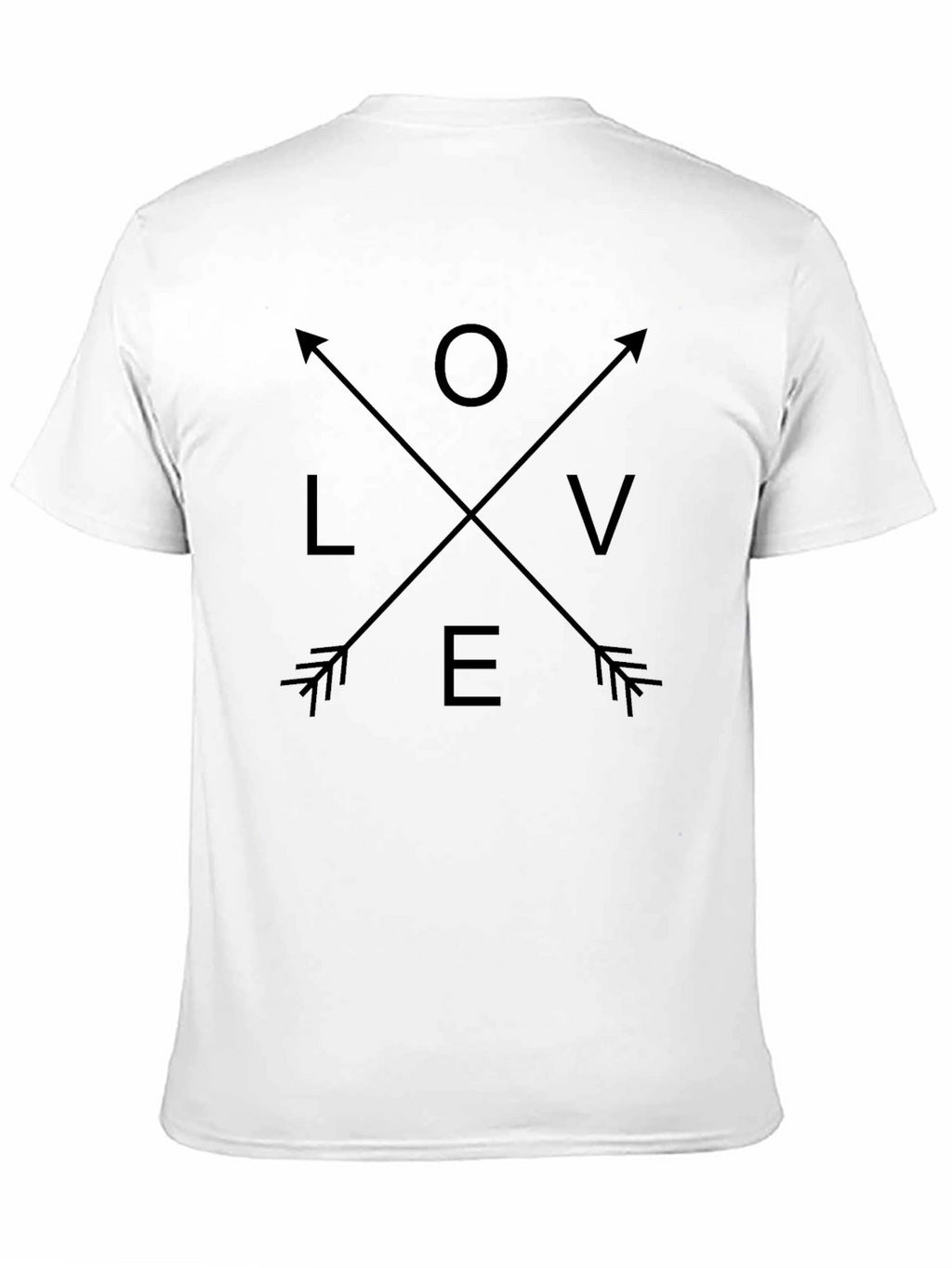Love Arrow Graphic Print Black T-Shirt