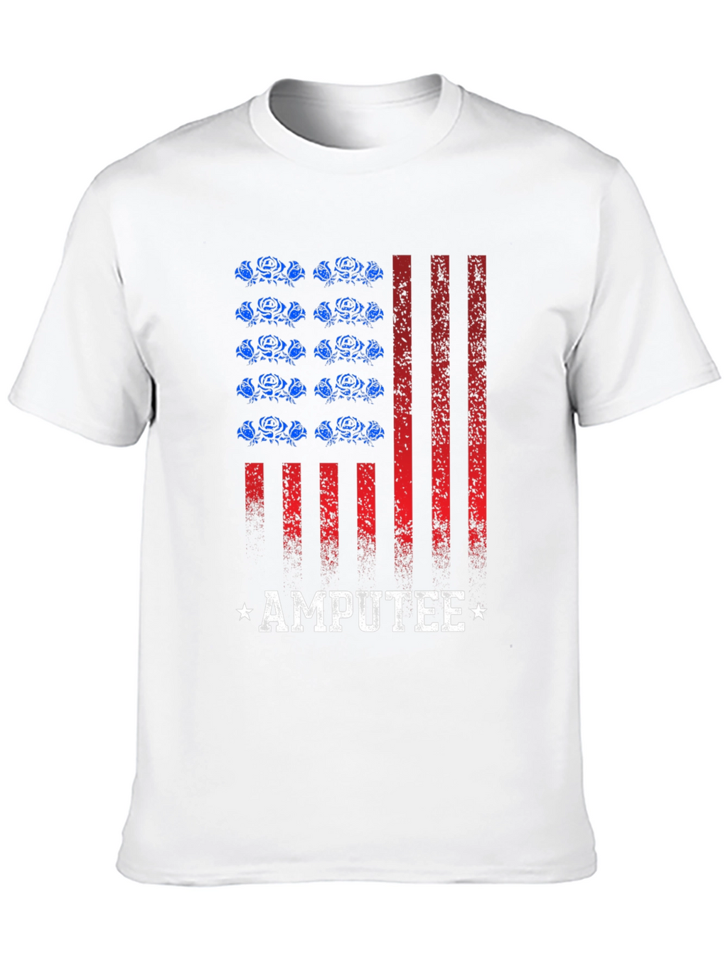 Amputee Patriotic American Flag Graphic T-Shirt