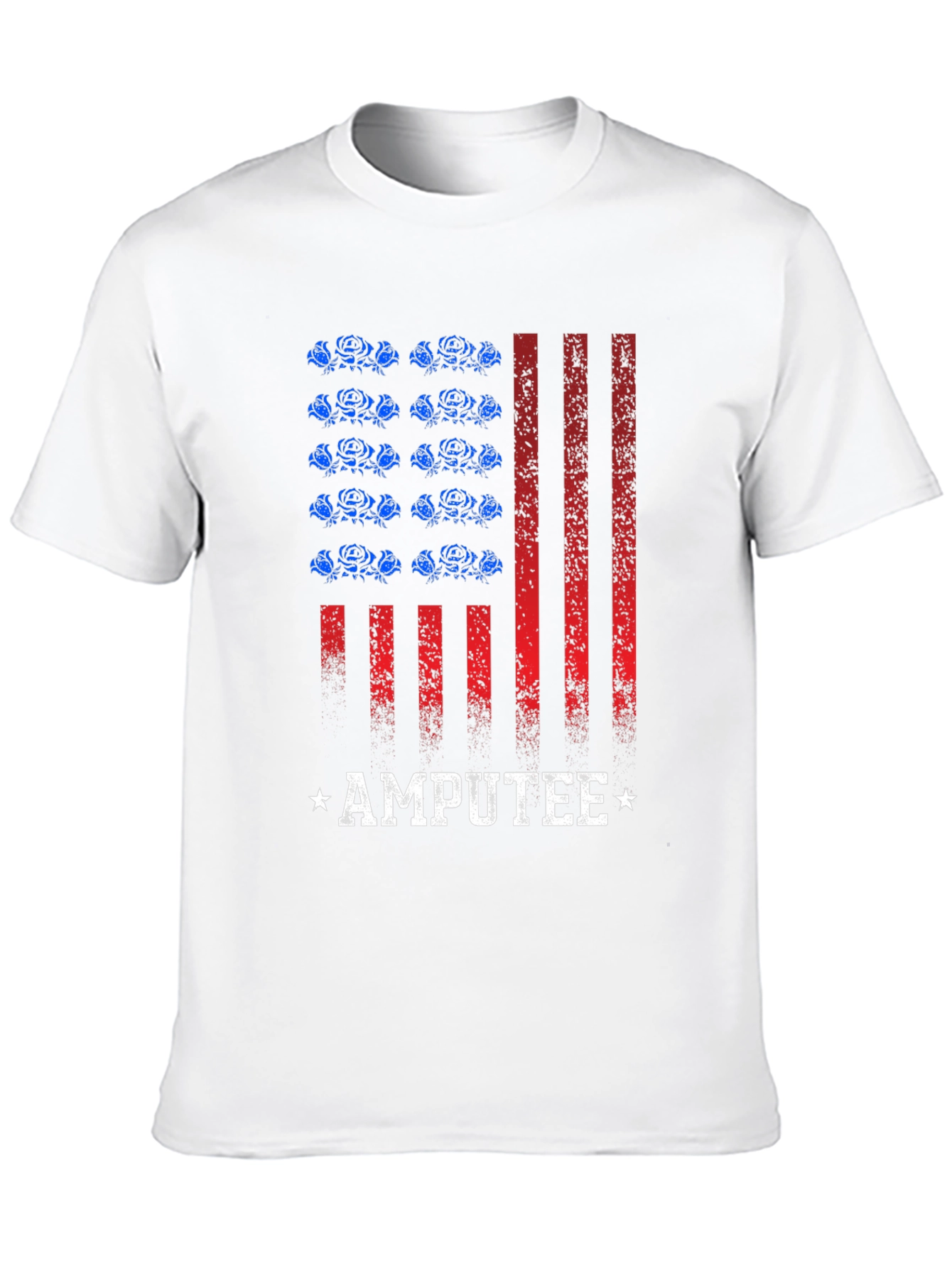 Amputee Patriotic American Flag Graphic T-Shirt