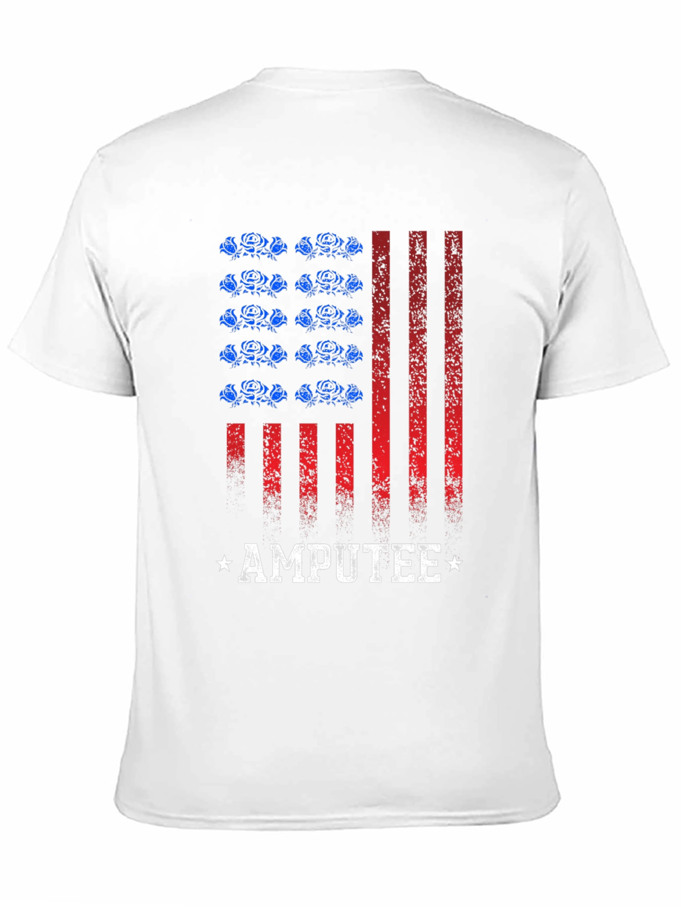 Amputee Patriotic American Flag Graphic T-Shirt