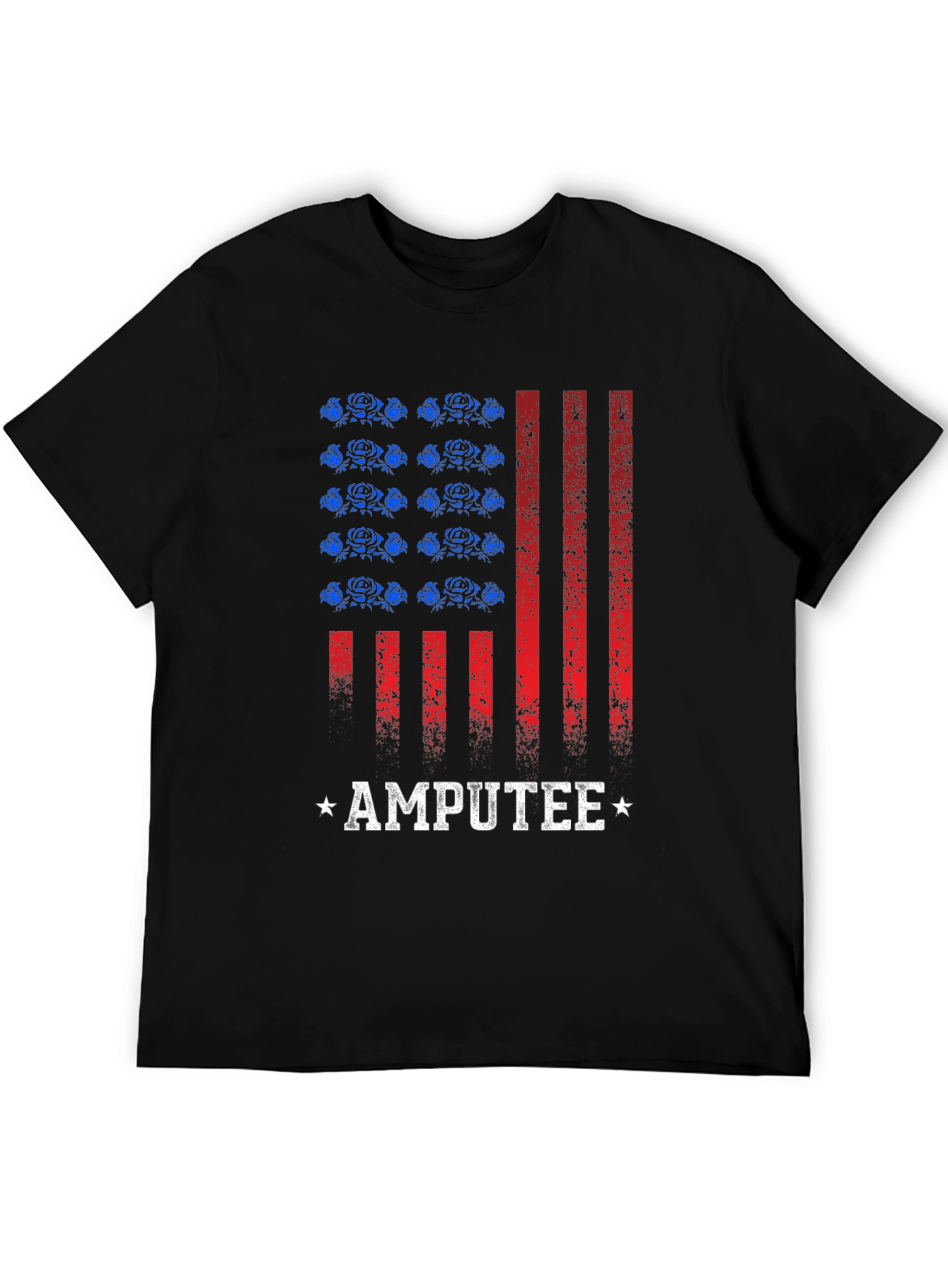 Amputee Patriotic American Flag Graphic T-Shirt
